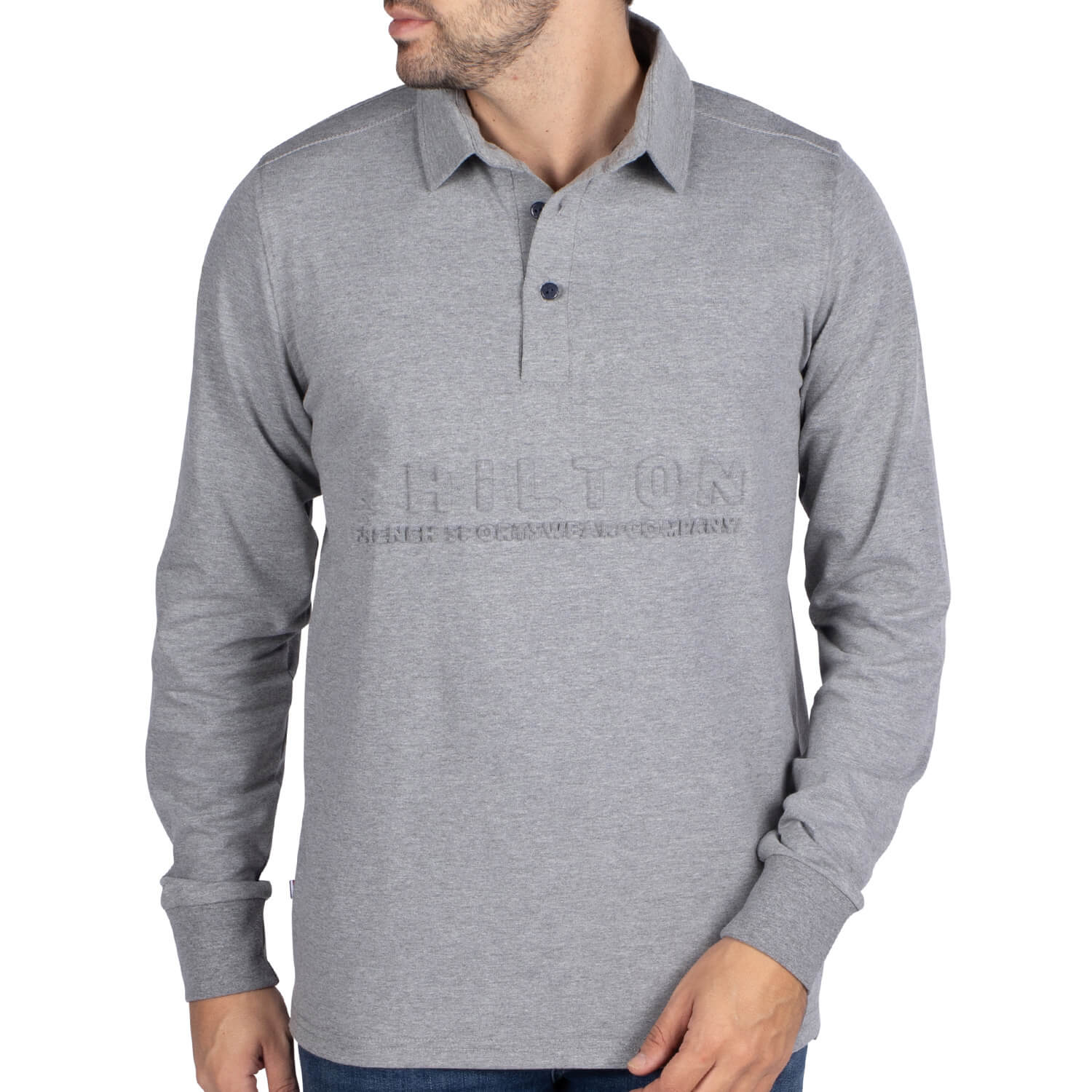 Polo basic relief Gris - Shilton