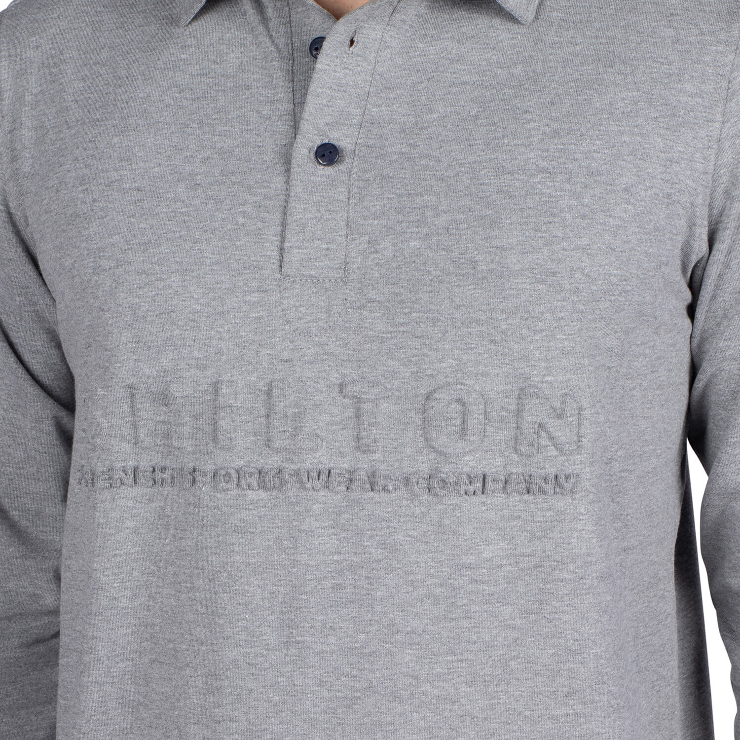 Polo Ml Cpy Embossing Gris