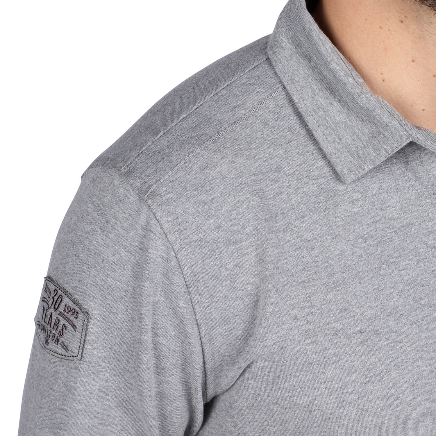 Polo Ml Cpy Embossing Gris