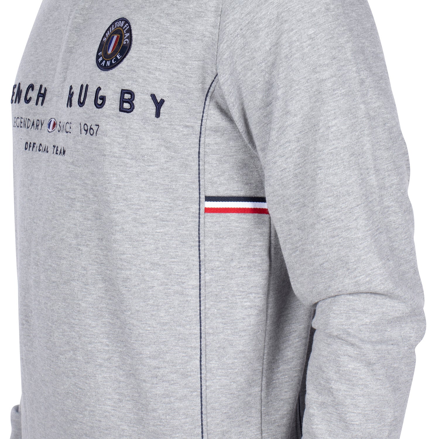 Polo French Rugby Ml Gris Chiné