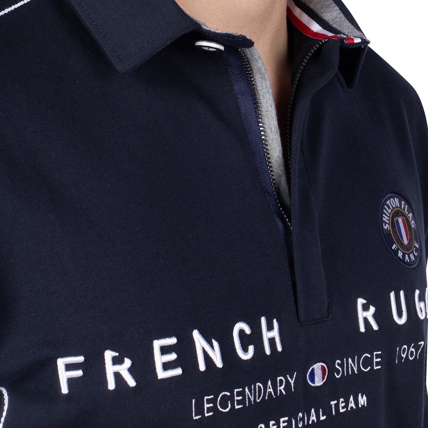 Polo French Rugby Ml Navy