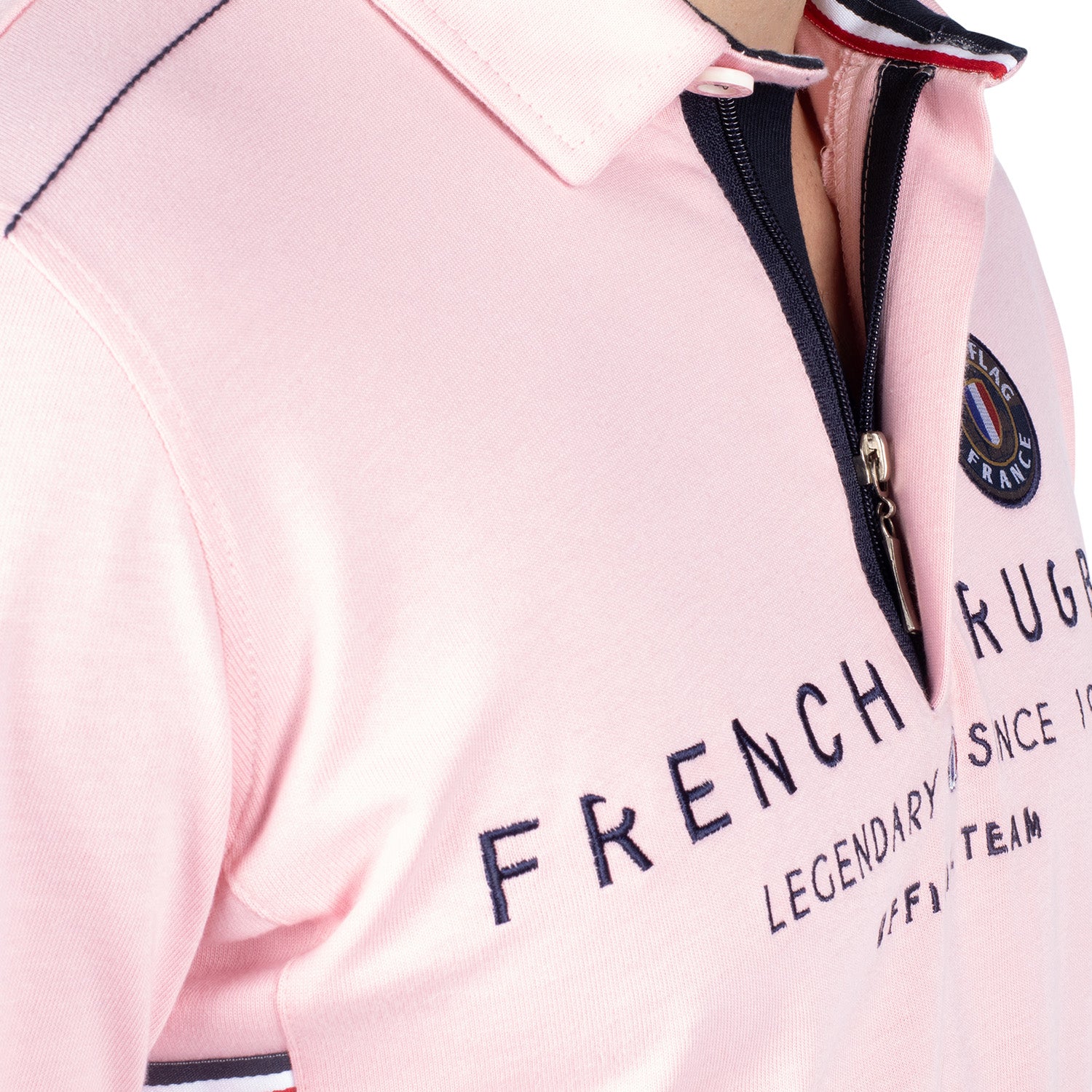 Polo French Rugby Ml Rose