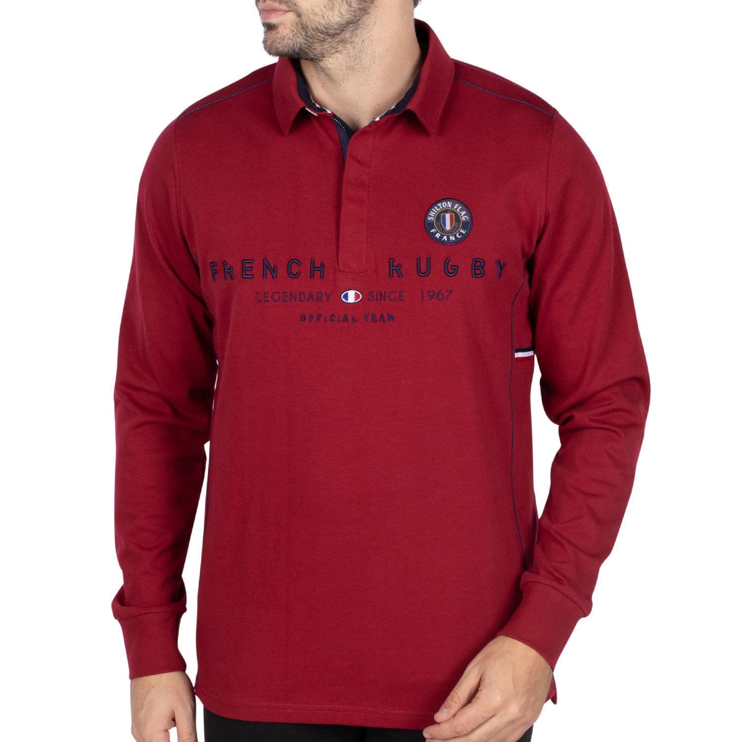 Polo French Rugby Ml Rouge