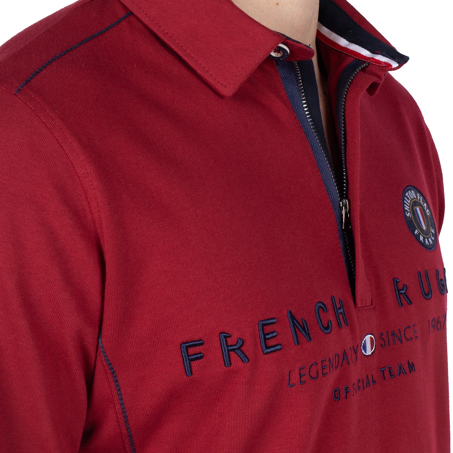 Polo French Rugby Ml Rouge