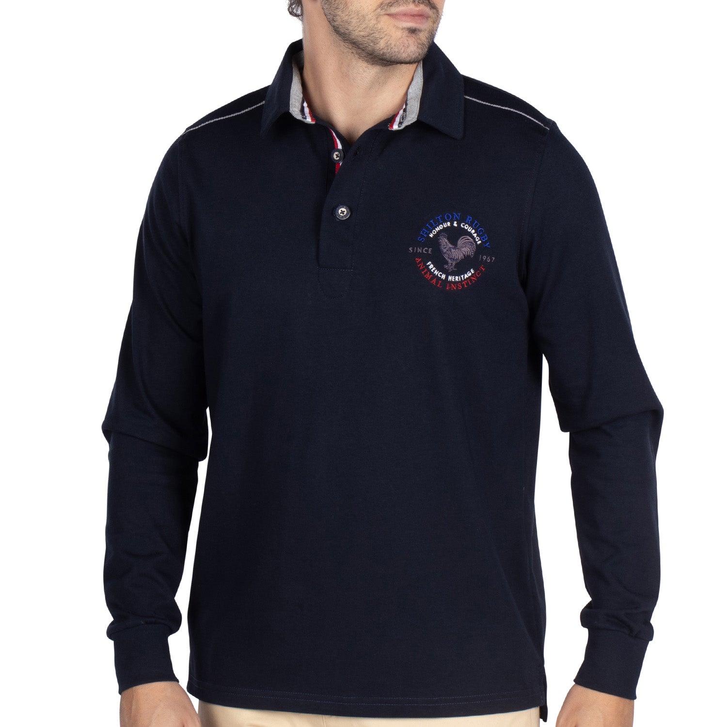 Polo Ml Rugby Coq Fra Navy