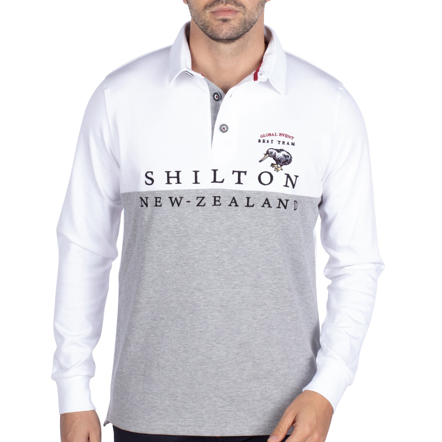 Polo Ml Rugby Nzl Animal Blanc