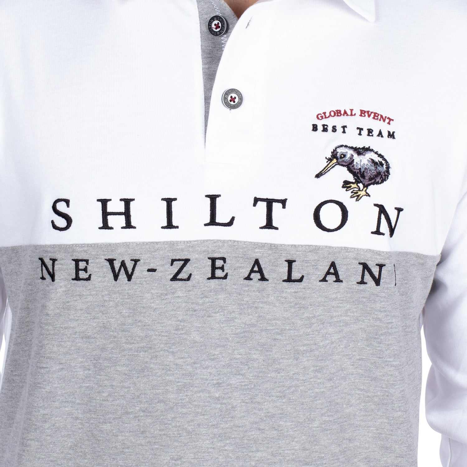 Polo Ml Rugby Nzl Animal Blanc