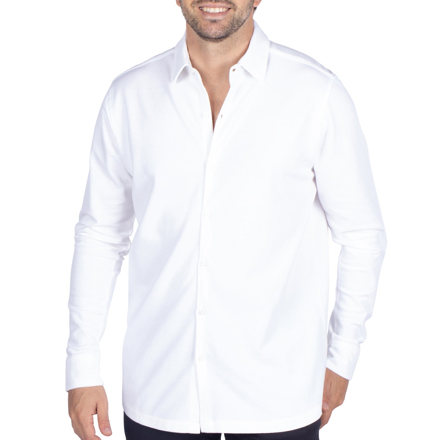 Chemise Ml Pique Blanc