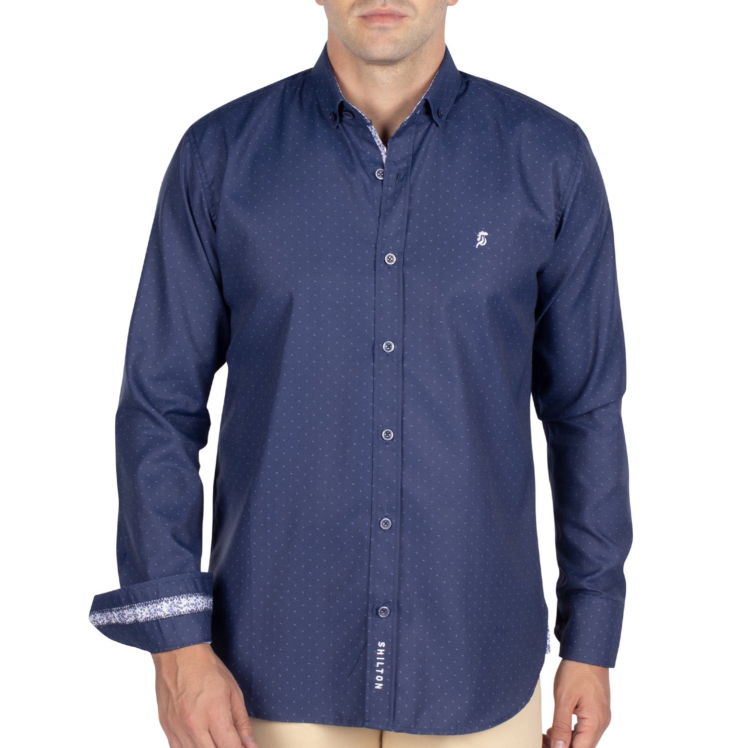 Chemise Ml Gouttes Navy