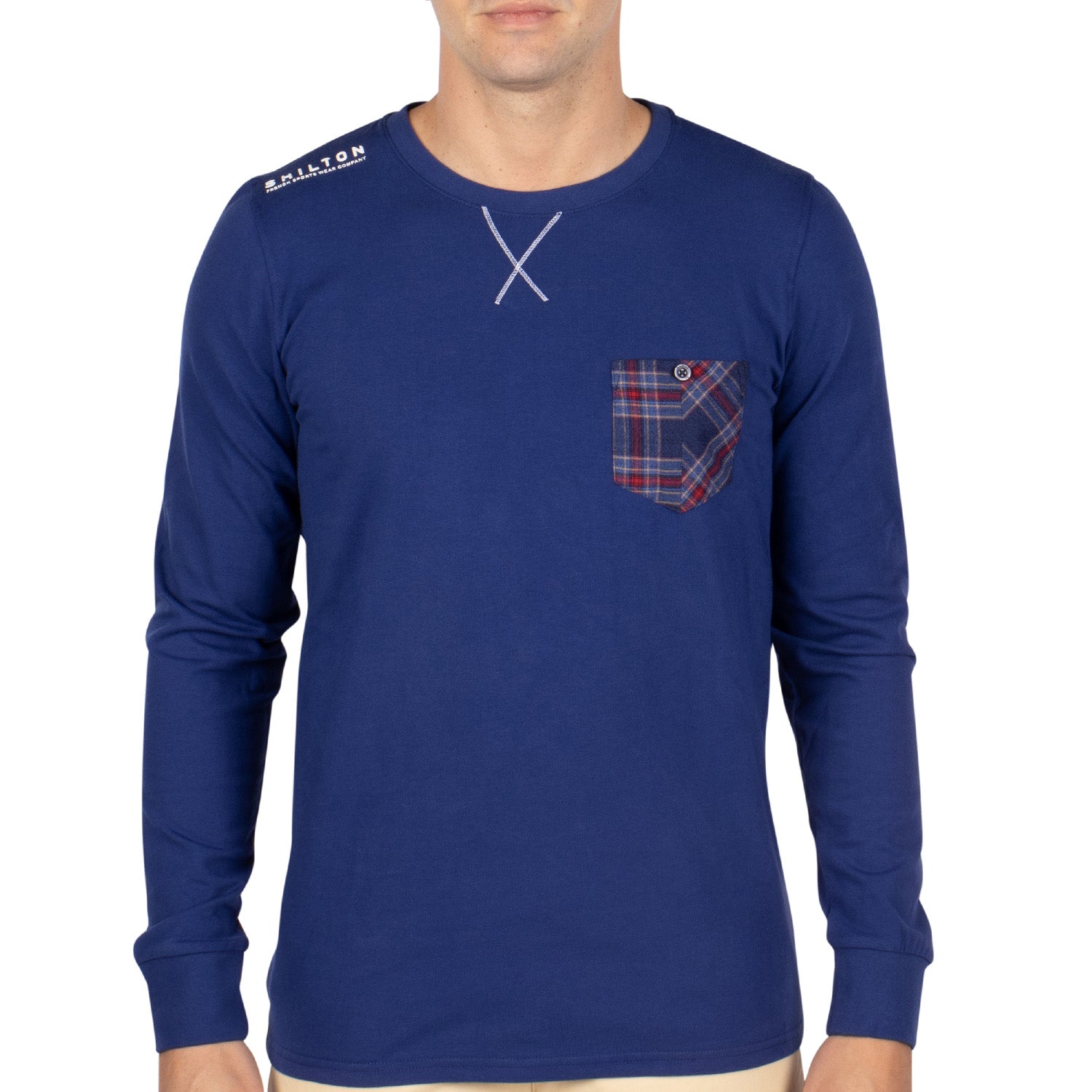T-shirt poche boutonnée Blue - Shilton