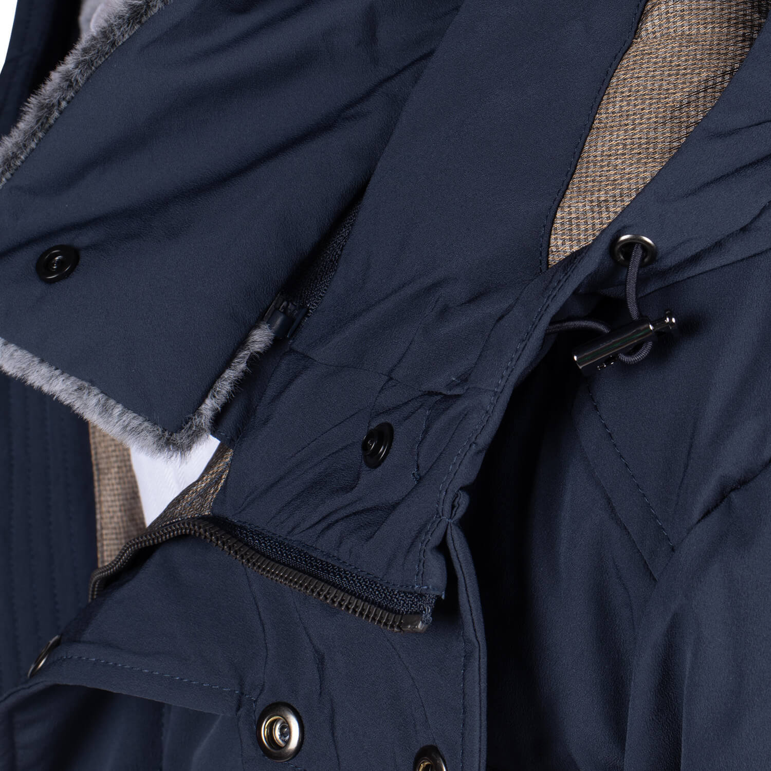 Parka Fourrure Coq Navy