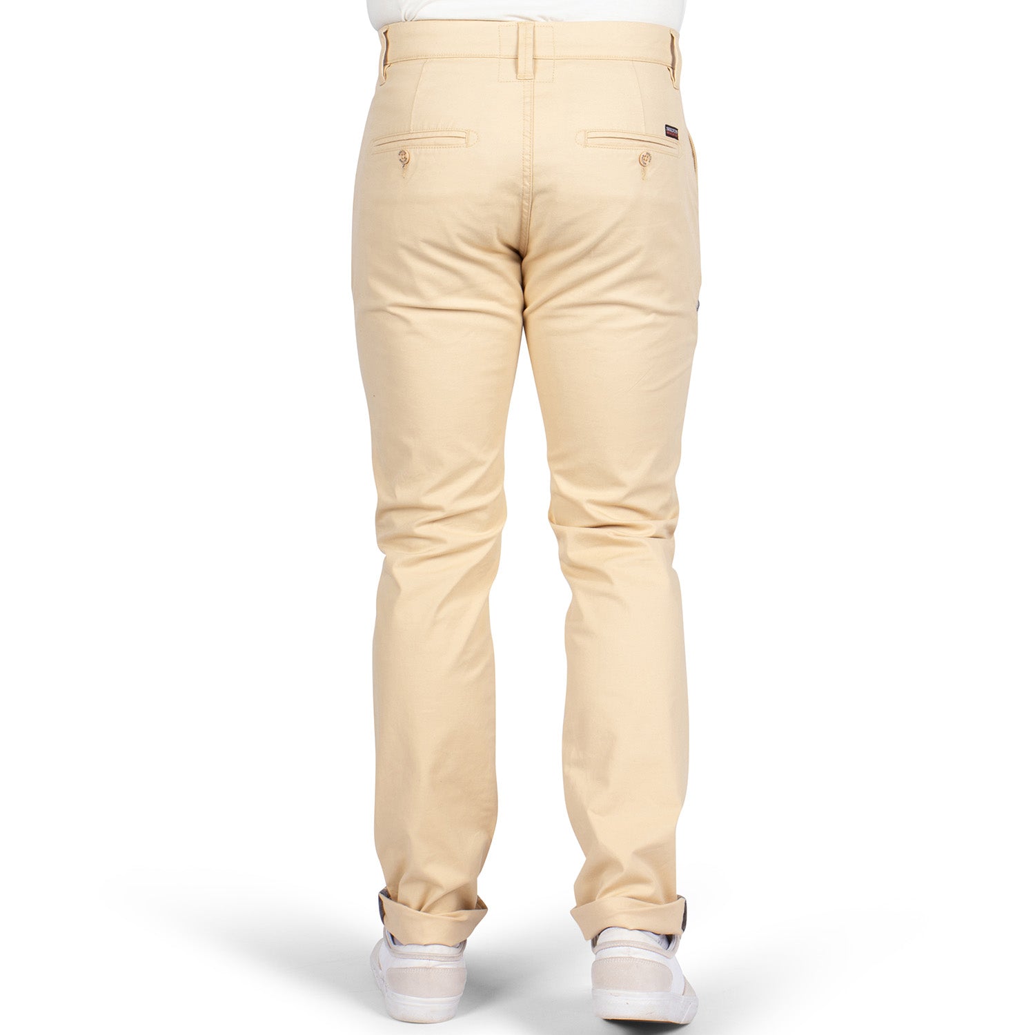 Pantalon chino écusson Beige  - vu de dos - Shilton