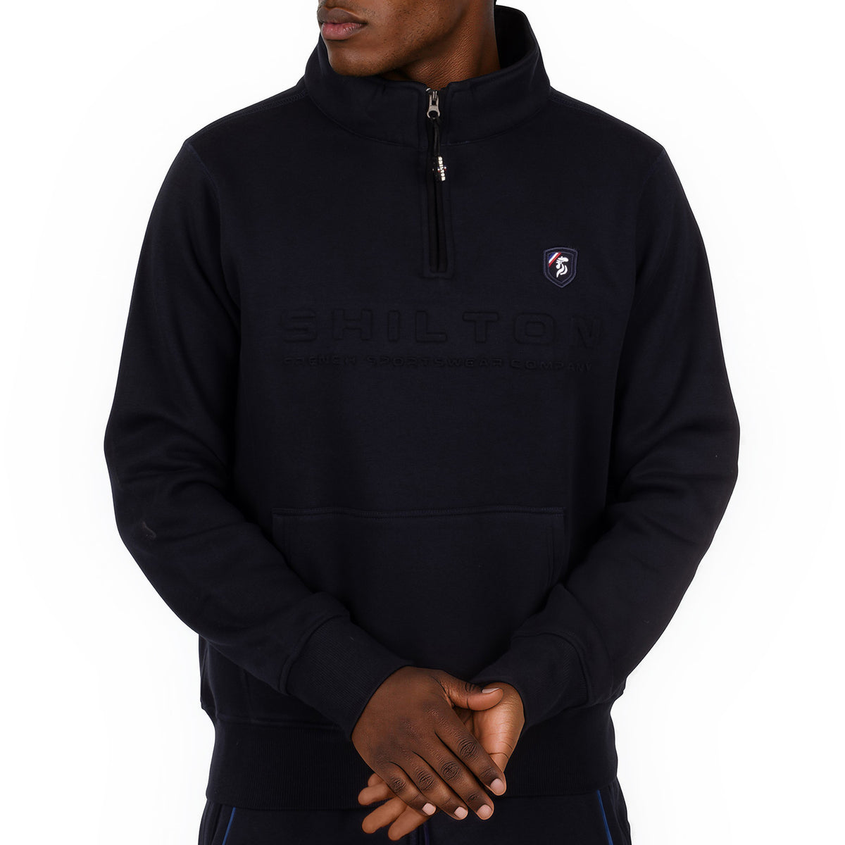 Sweat col zippé rugby XV