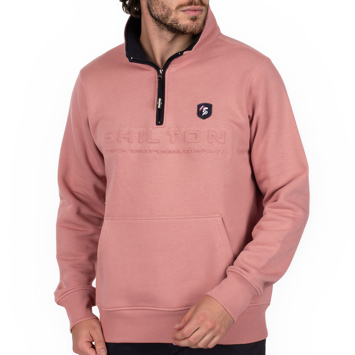 Sweat col zippé rugby XV