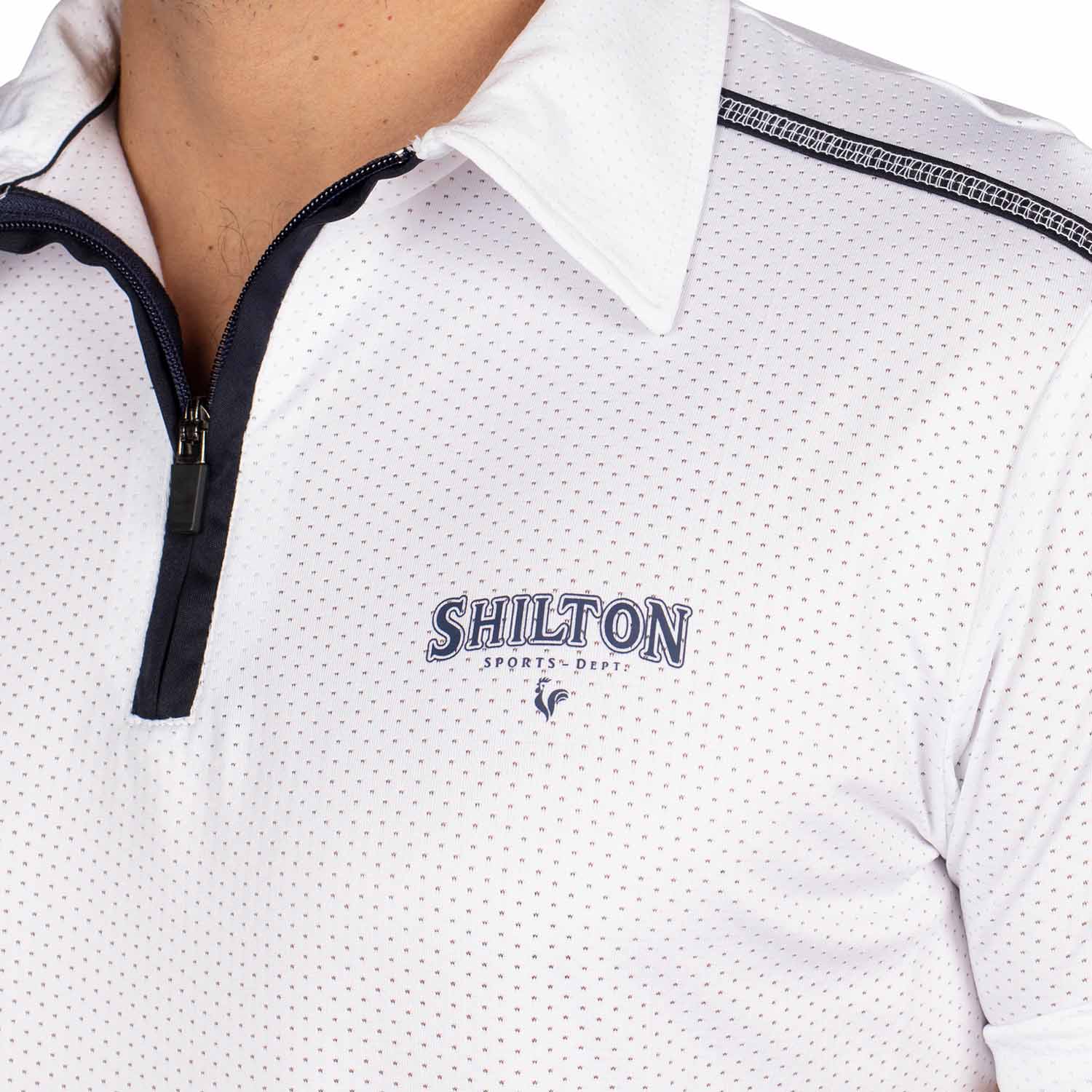 Polo de sport zippé perforé