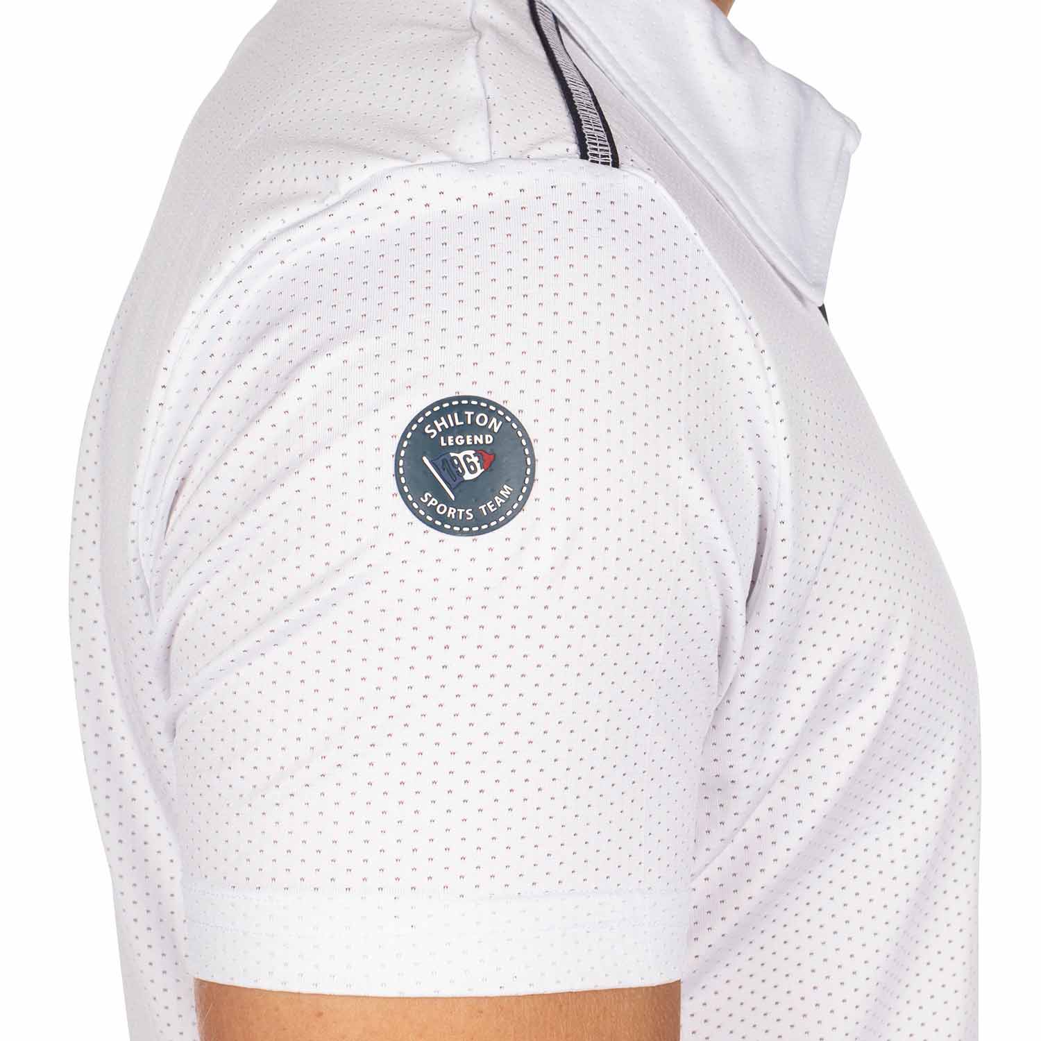 Polo de sport zippé perforé