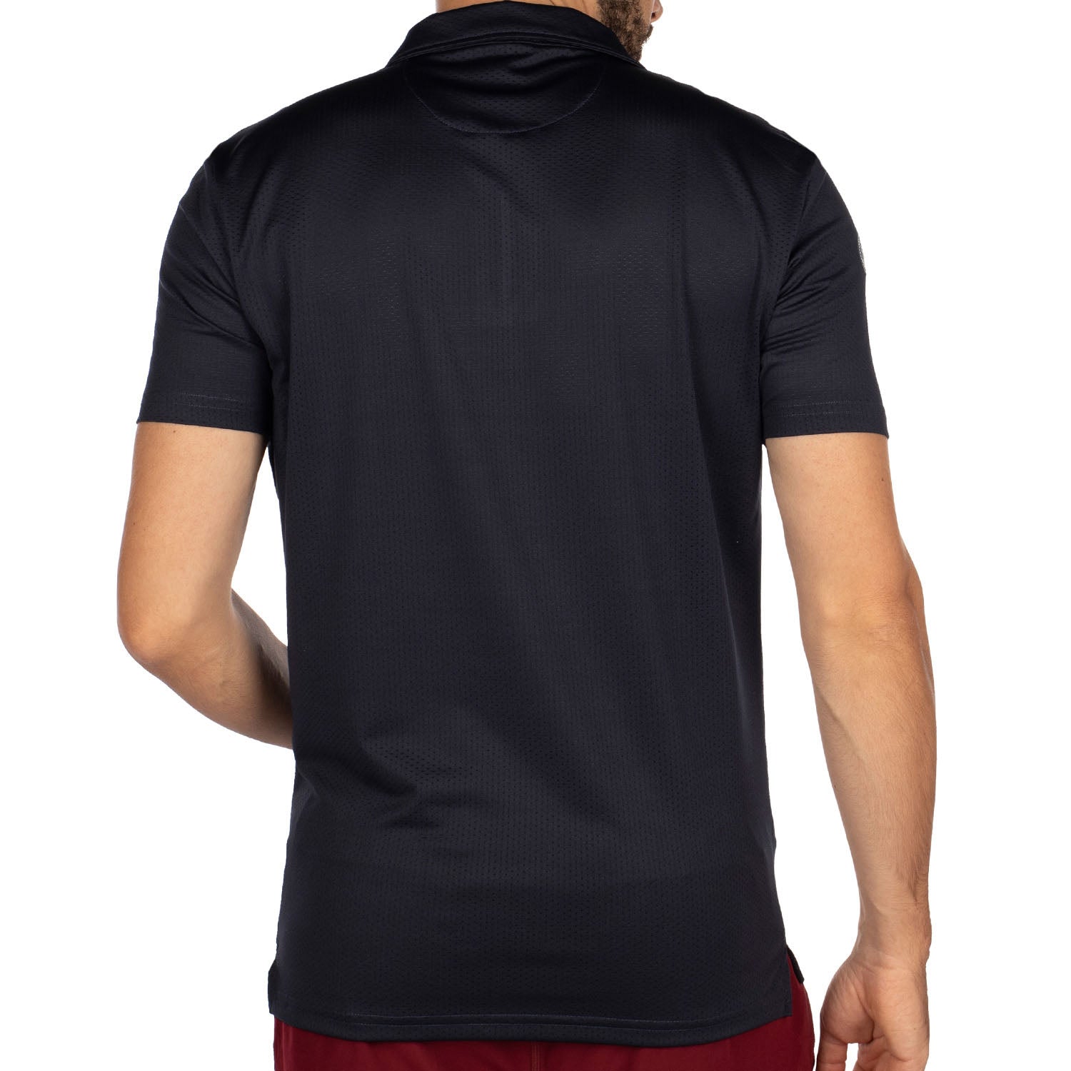 Polo de sport zippé perforé