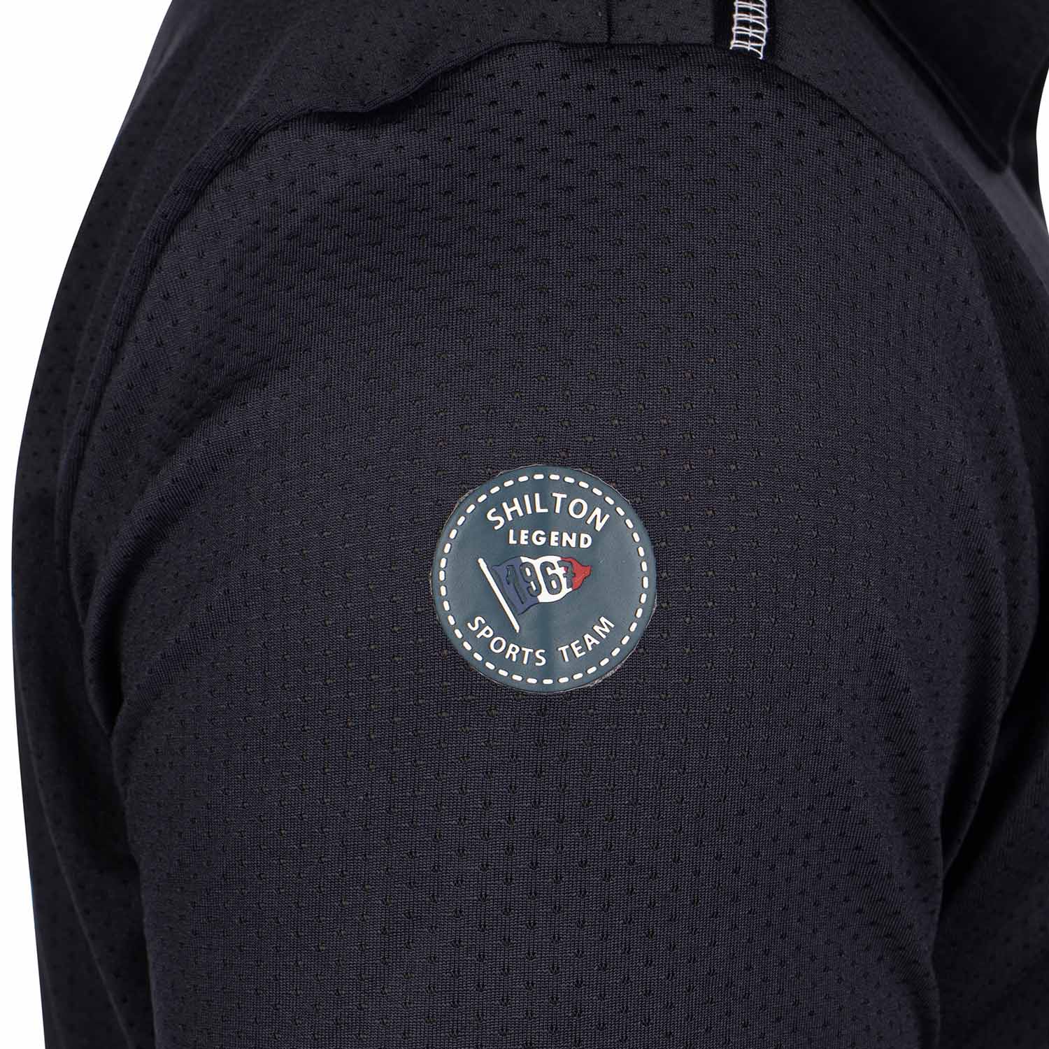 Polo de sport zippé perforé