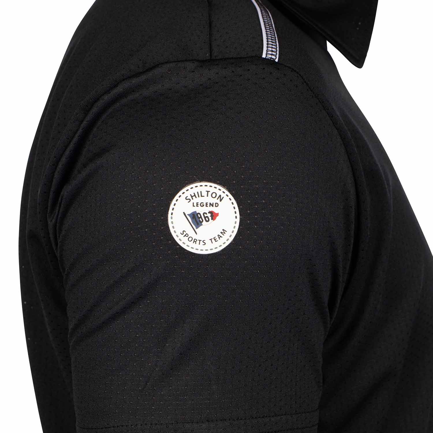 Polo de sport zippé perforé