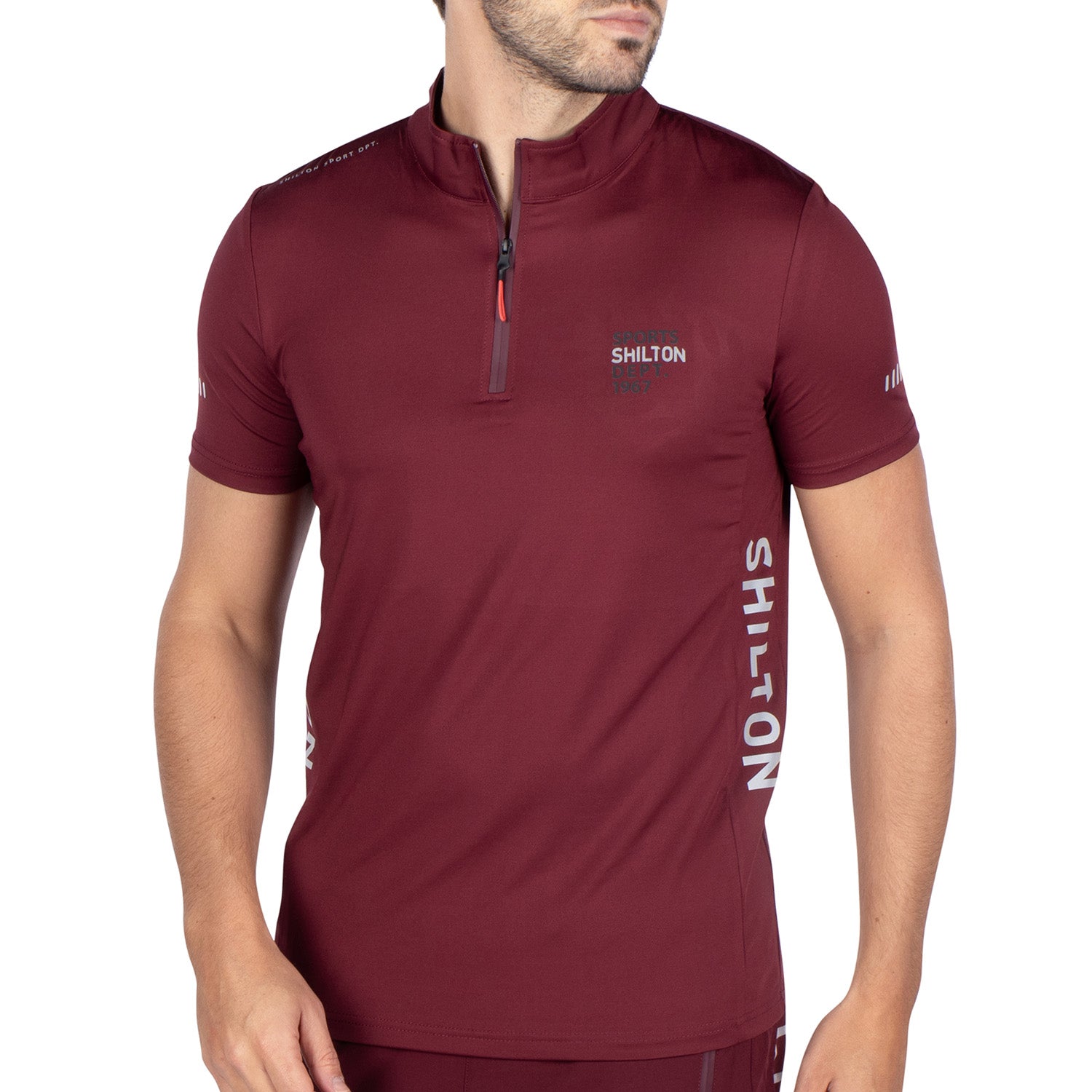 Tshirt Col Cheminee Bordeaux