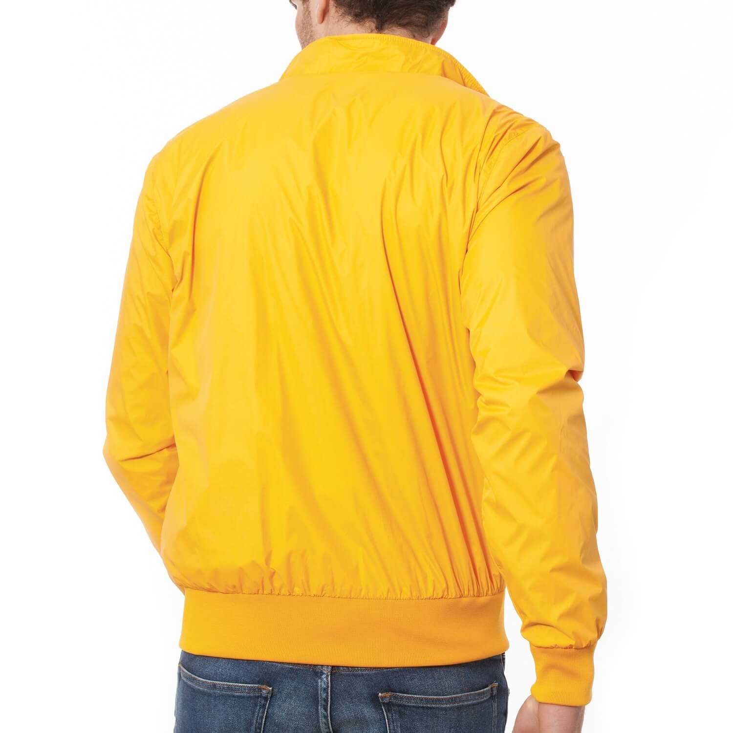 Yellow ecusson windbreaker - back view - Shilton