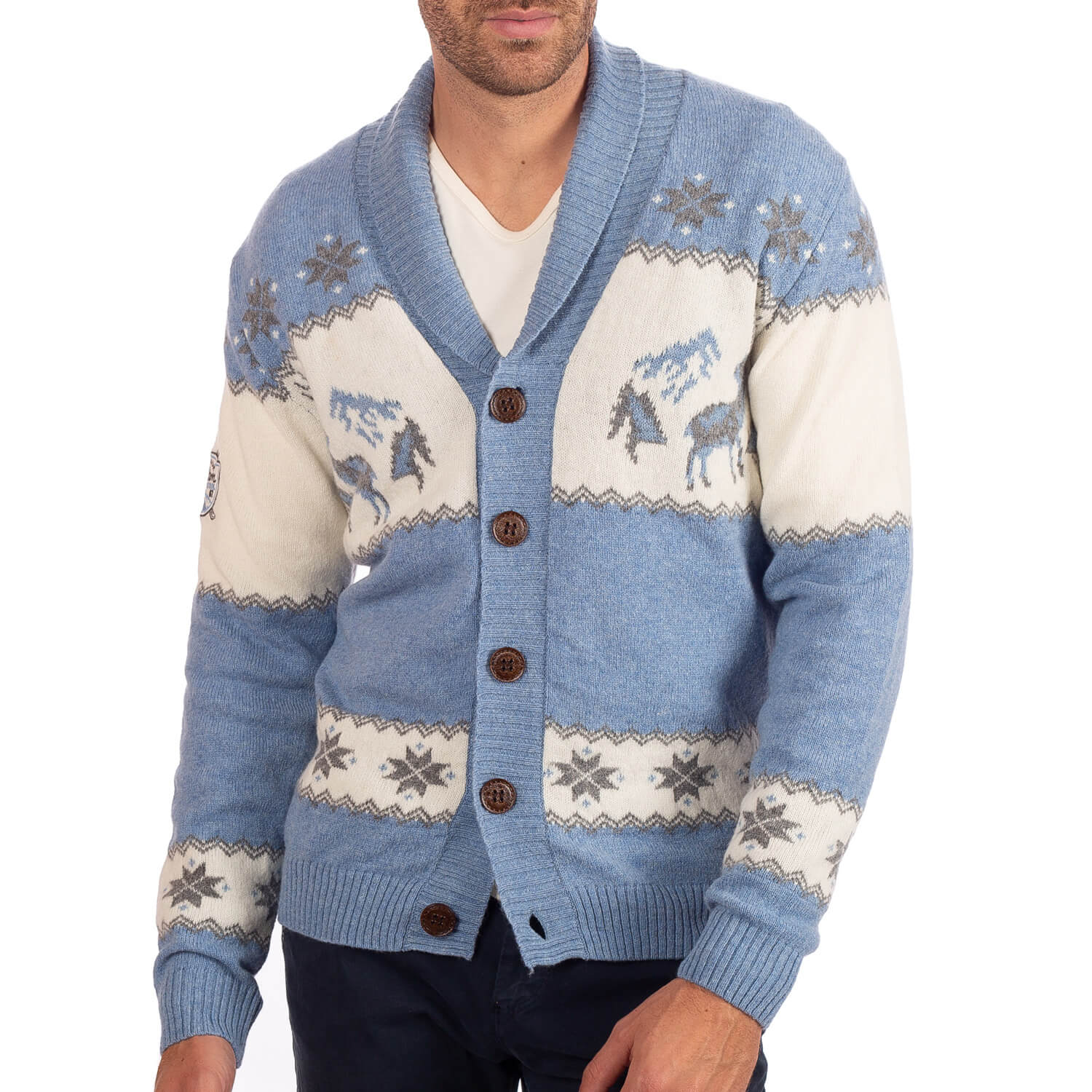 100% wool mountain cardigan