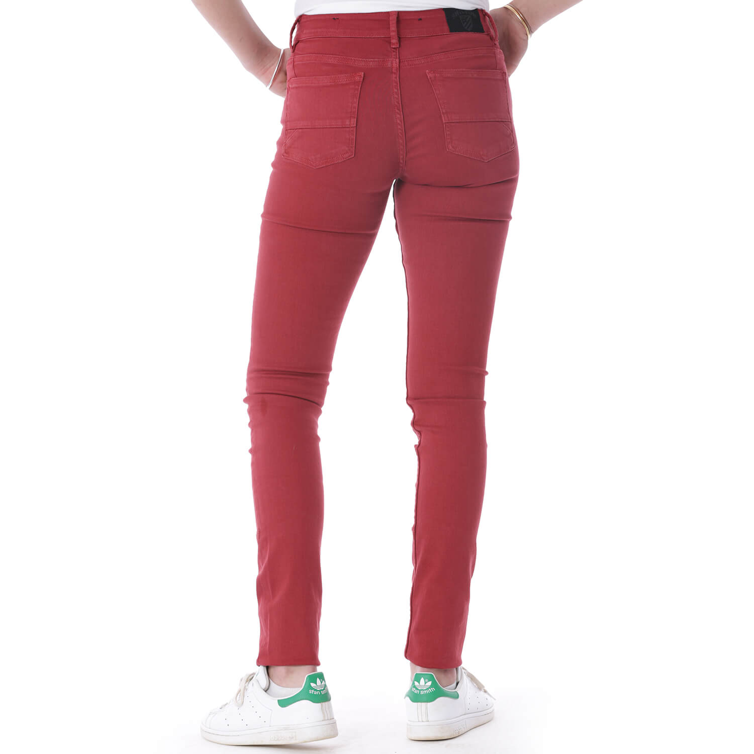 Icon Women's Red Jeans - back view - Shilton