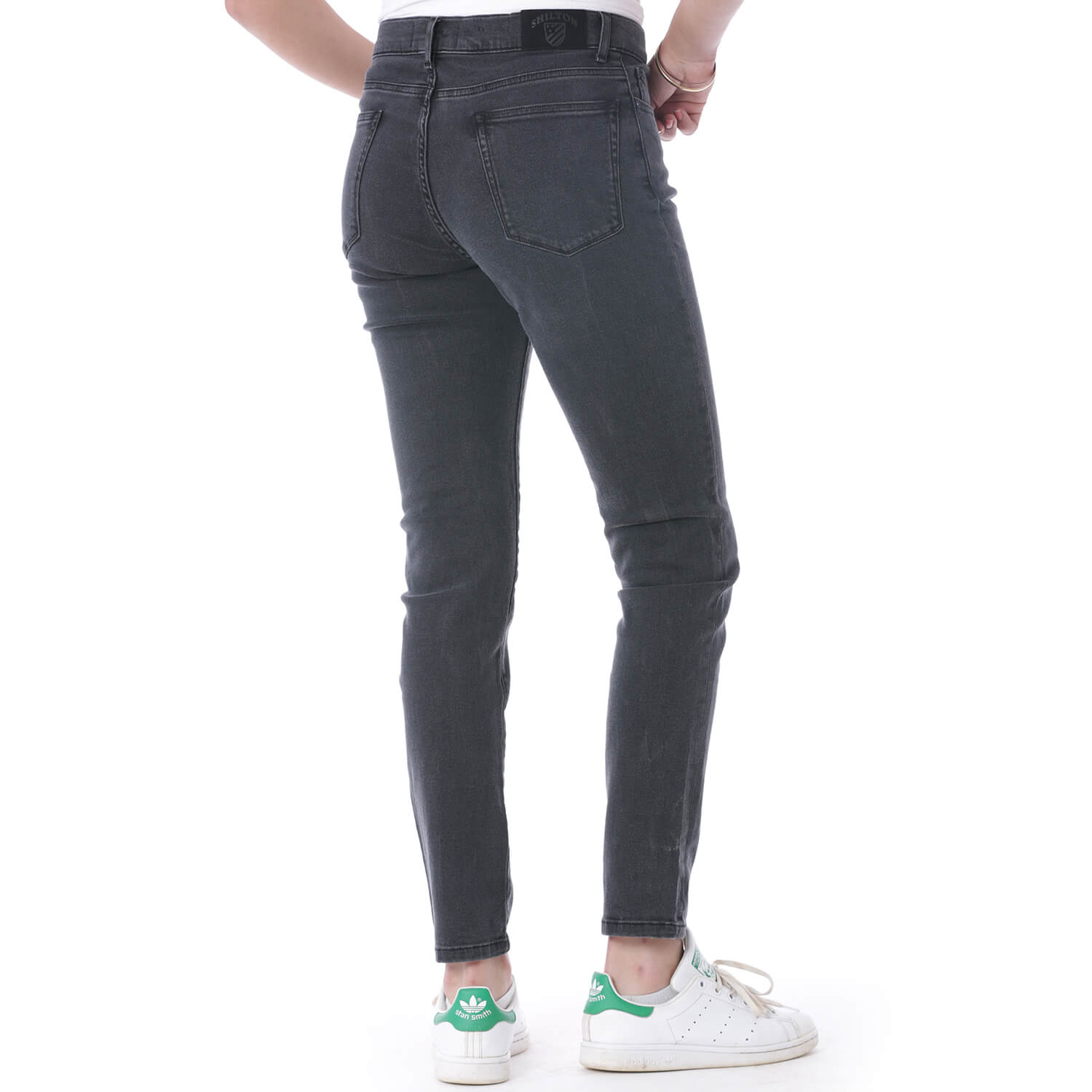 Black Used Women's Jeans - back view - Shilton