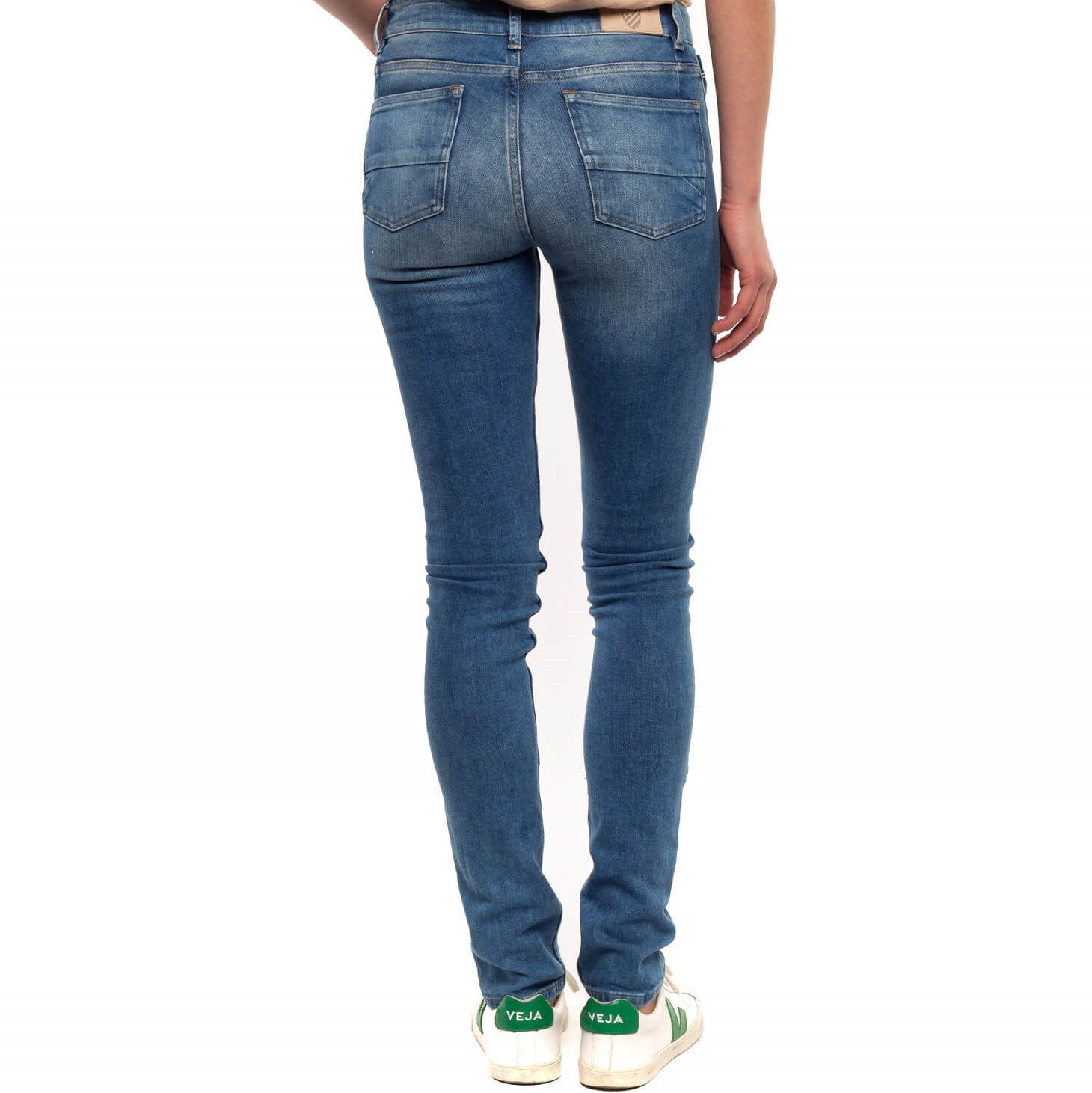 Women's heavy wash denim jeans - back view - Shilton