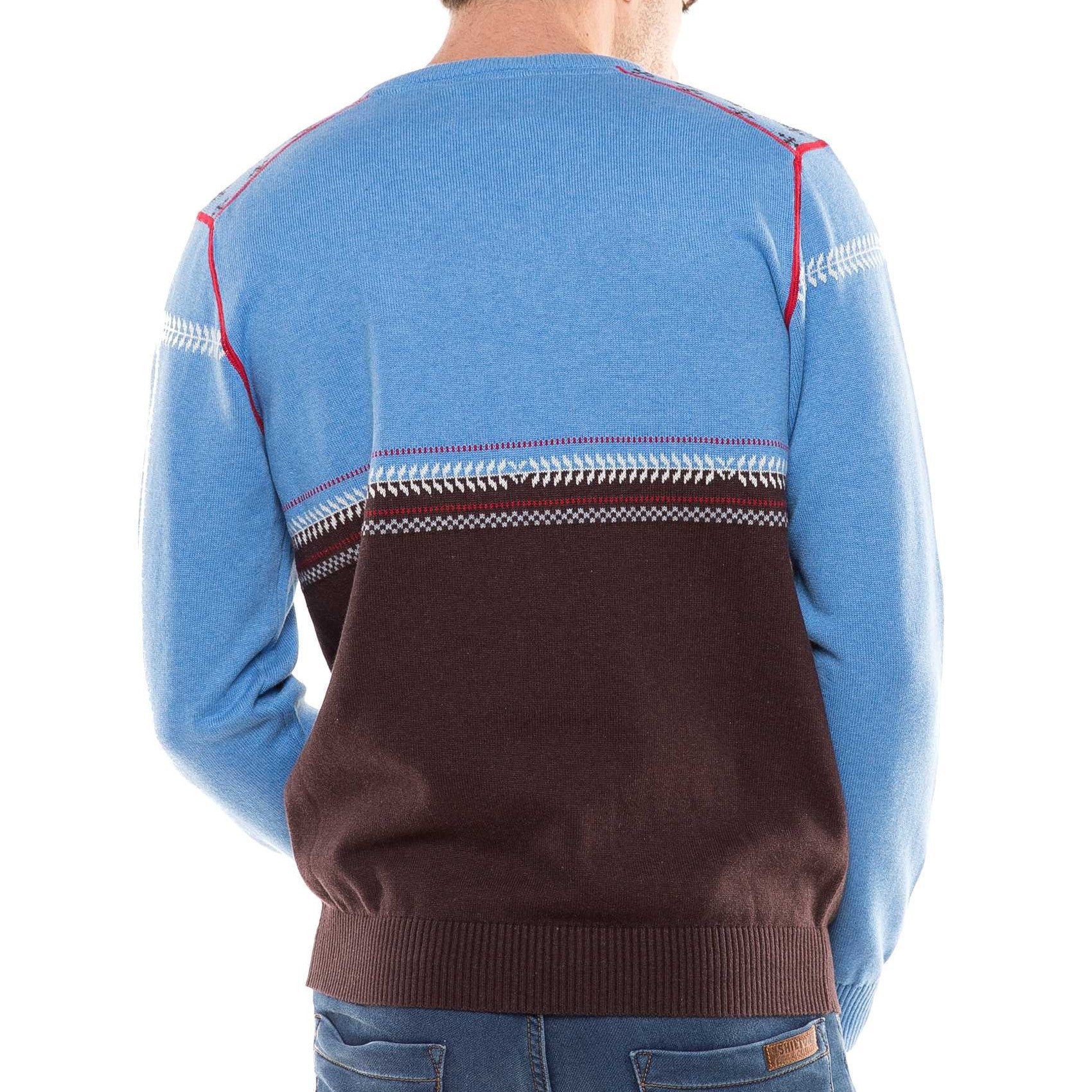 Lions Sky V-Neck Sweater - back view - Shilton