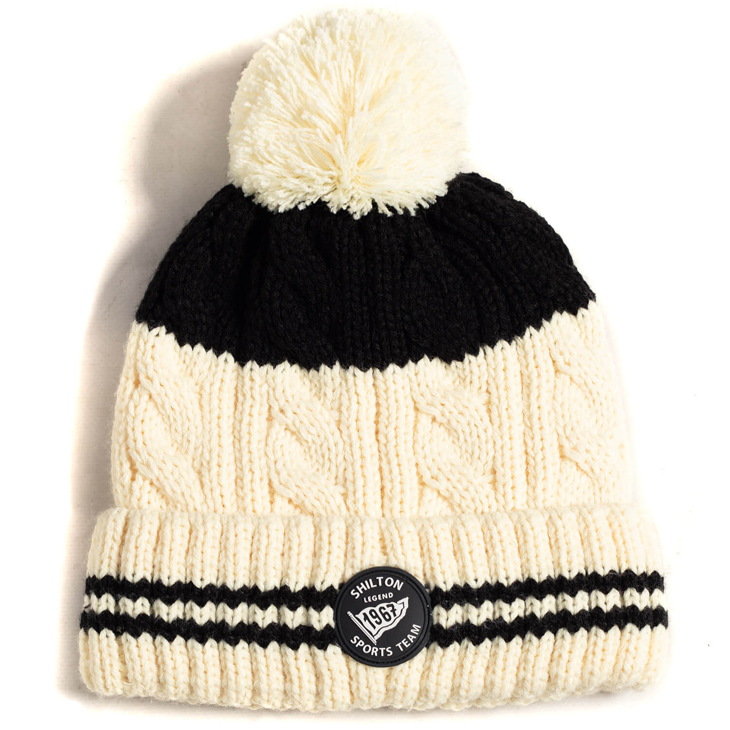 1967 Ecru pompom hat - Shilton