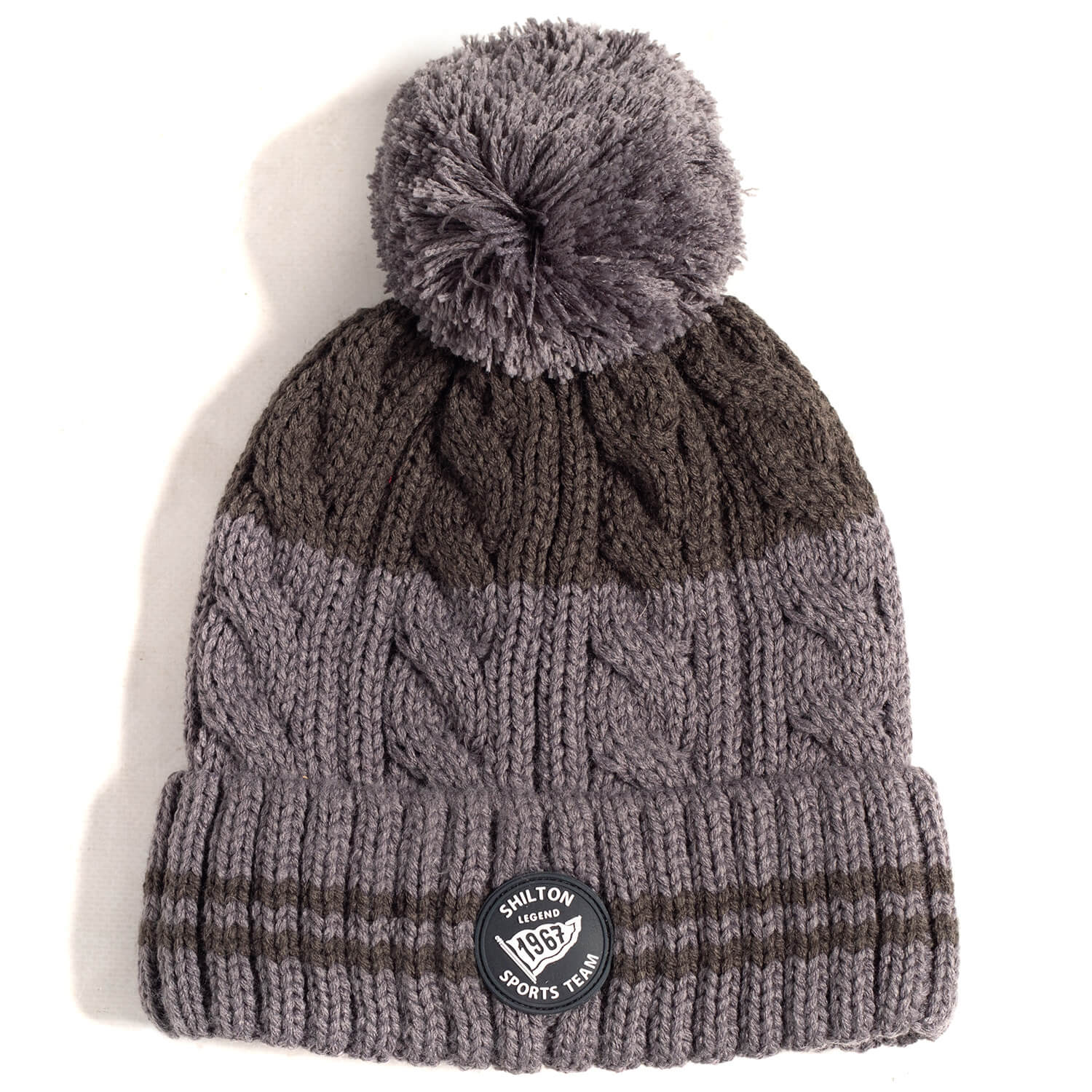 1967 Grey pompom hat - Shilton