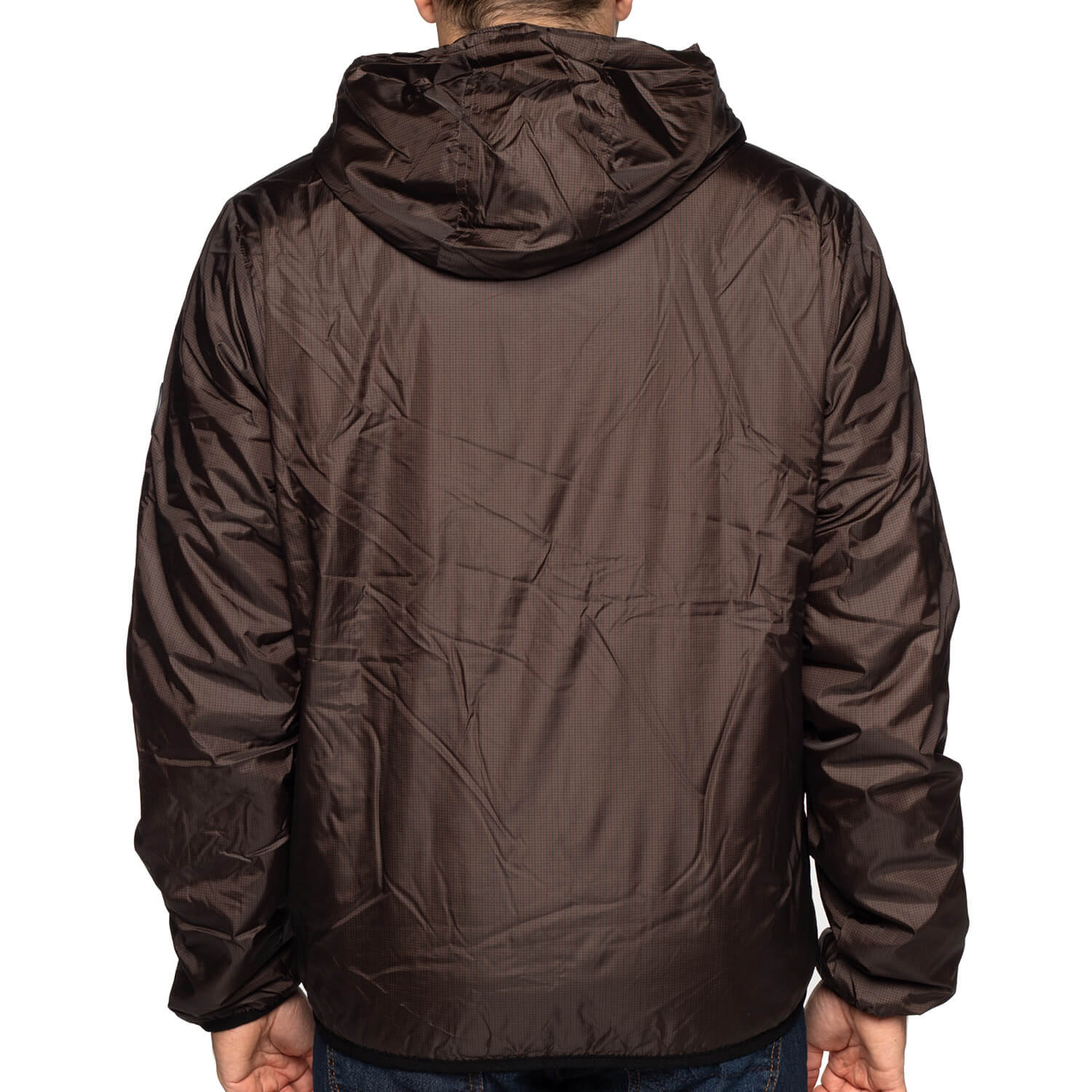 Lightweight and warm brown windbreaker - back view - Shilton