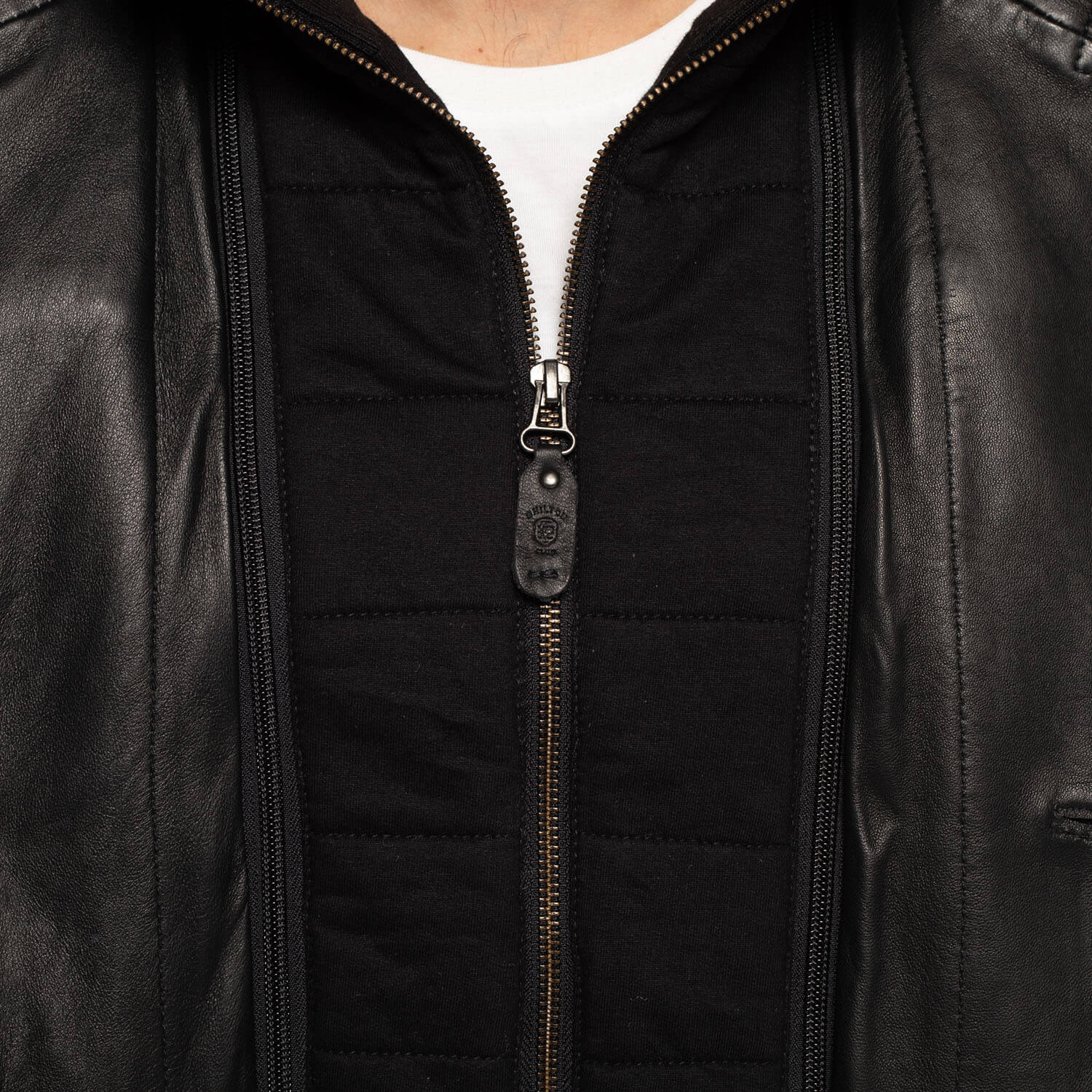 Long leather jacket