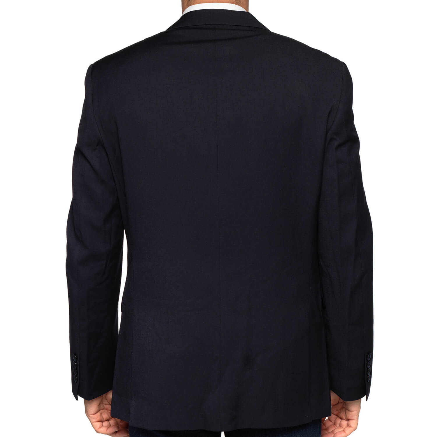 Elegant Navy city blazer jacket - back view - Shilton