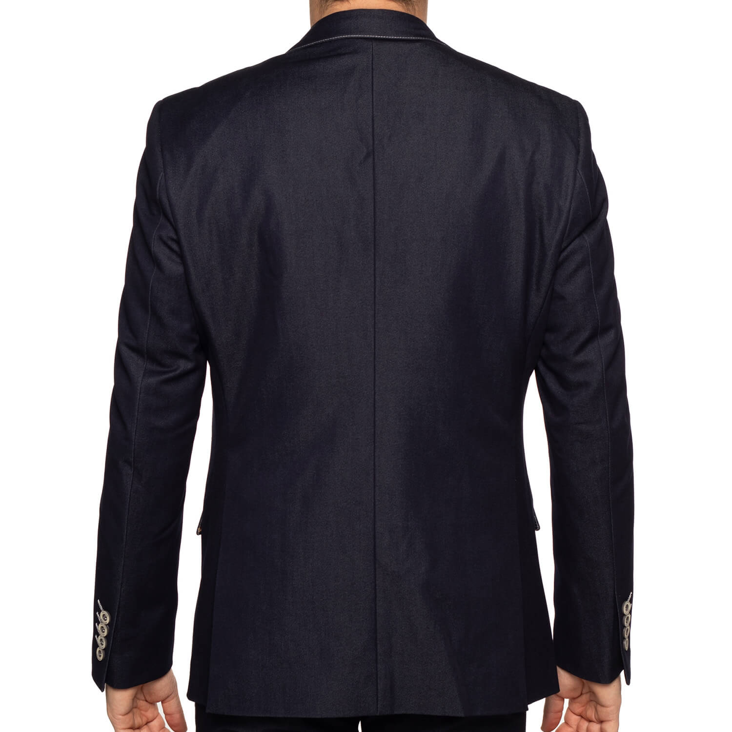Navy X Rouge blazer jacket with vest - seen from the back - Shilton