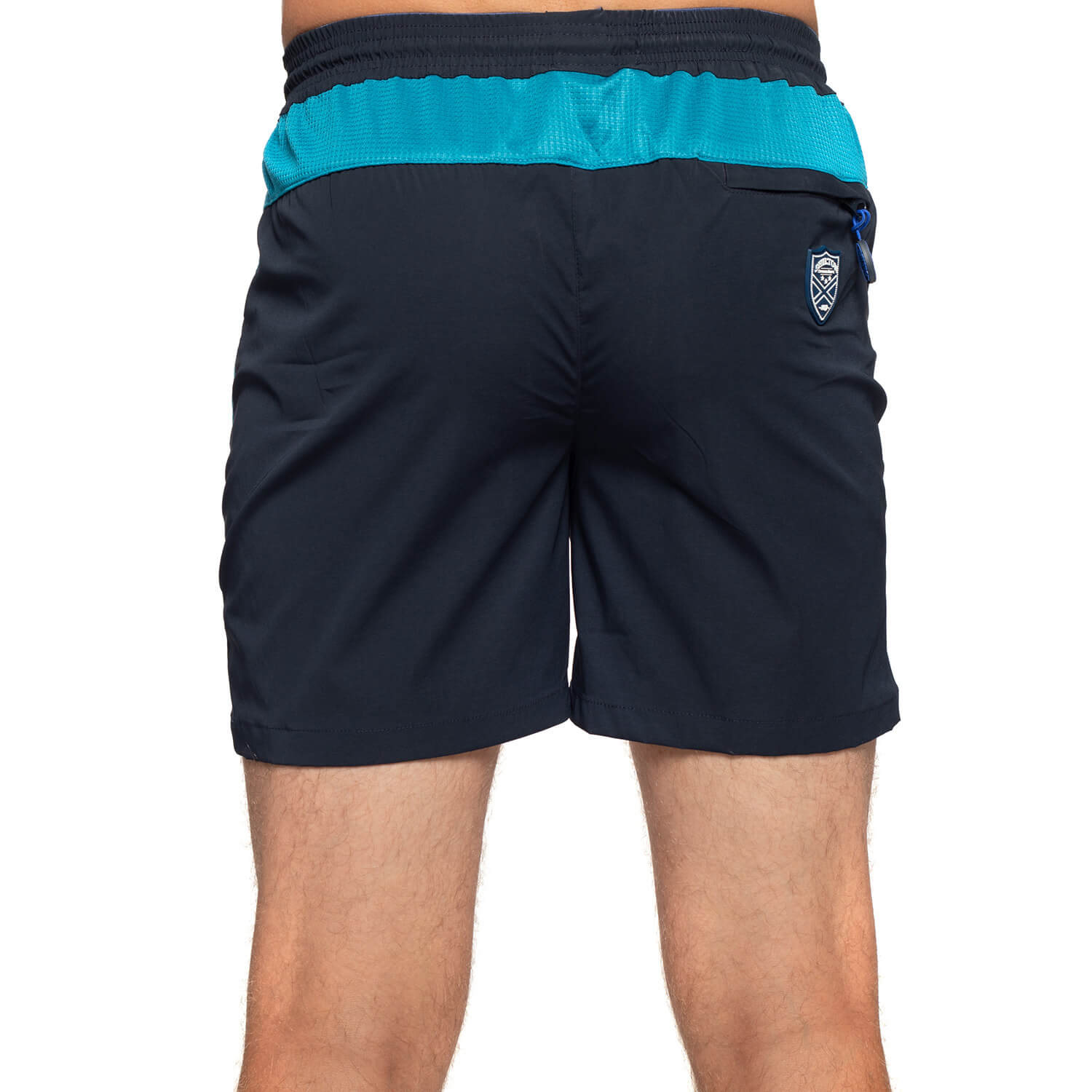 Team Navy sport shorts - back view - Shilton