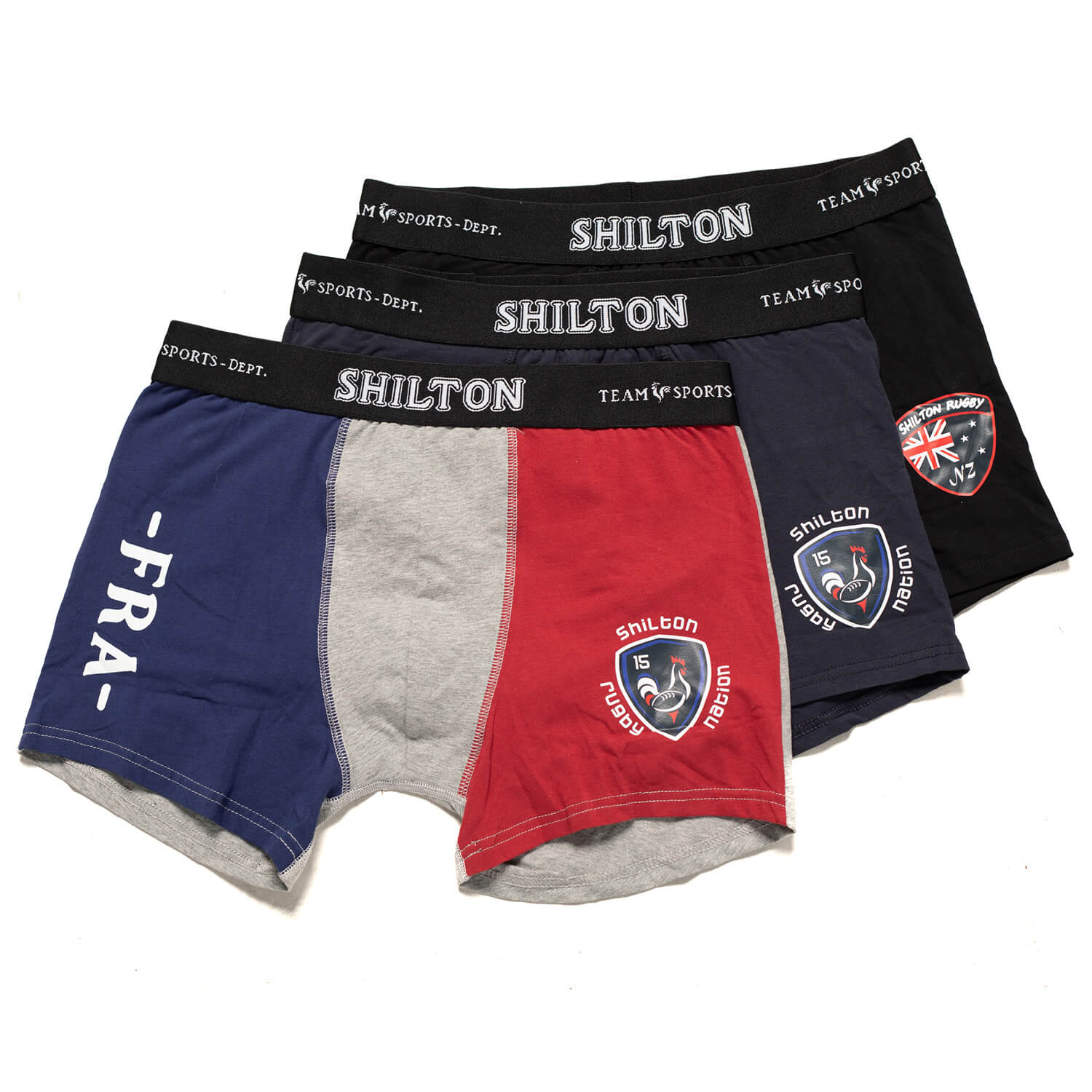 Multi rugby boxer shorts 3 pack - Shilton