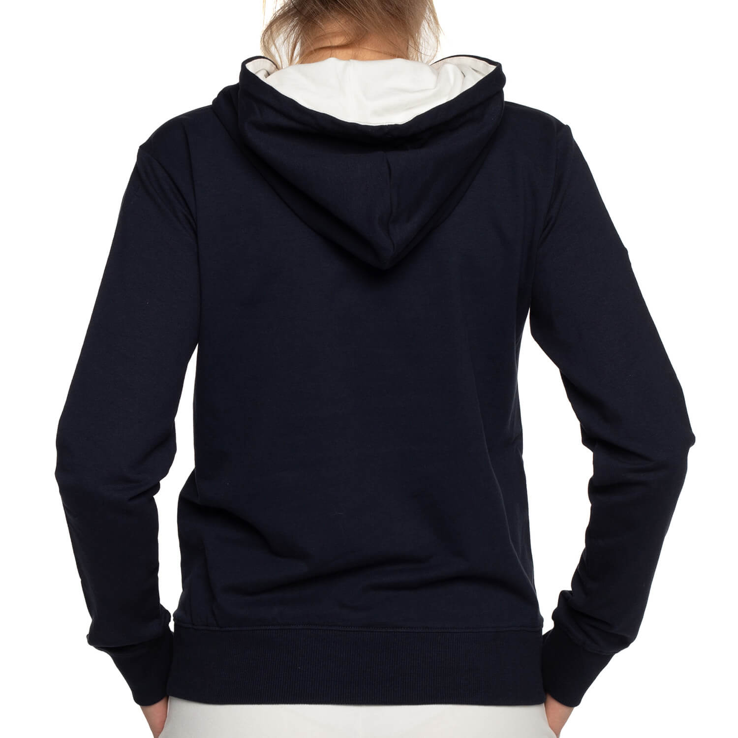 Miss Navy hoodie - back view - Shilton