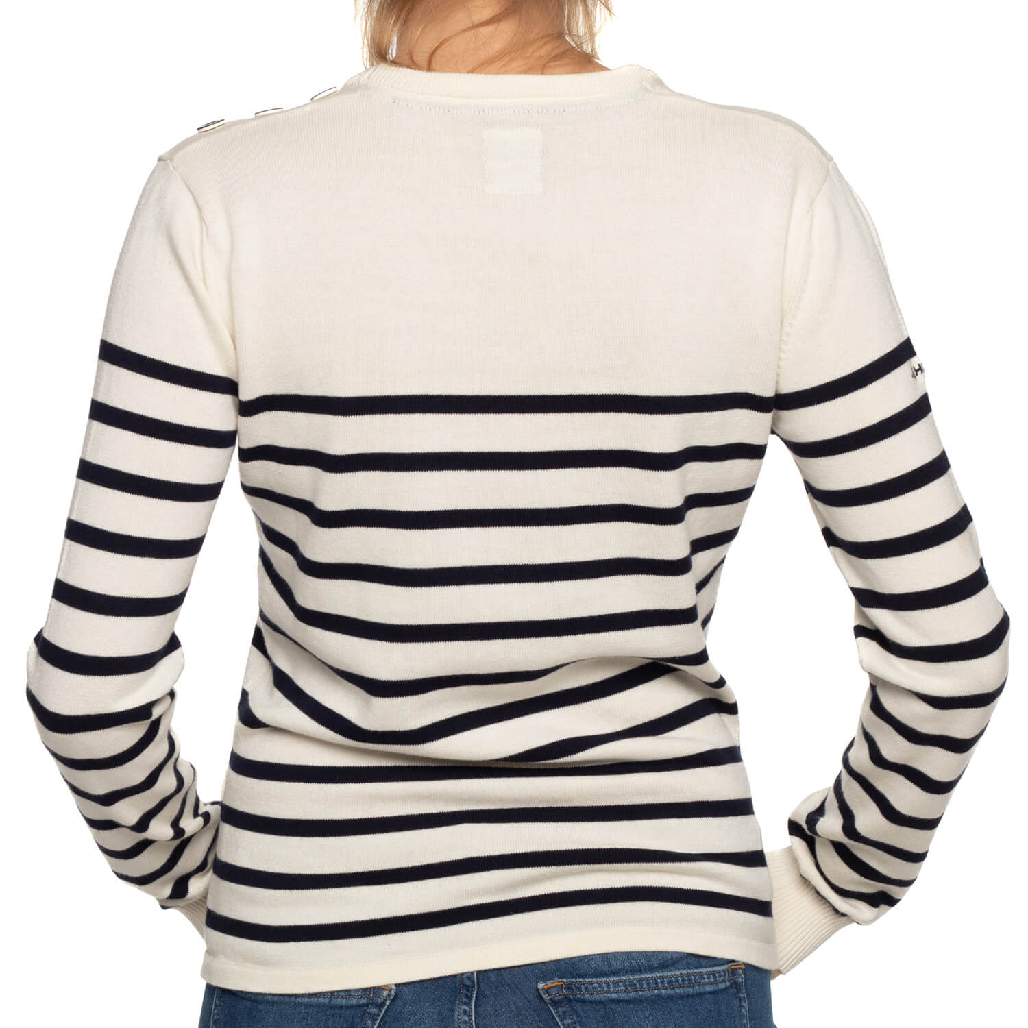 Pullover marinière miss Ecru - back view - Shilton