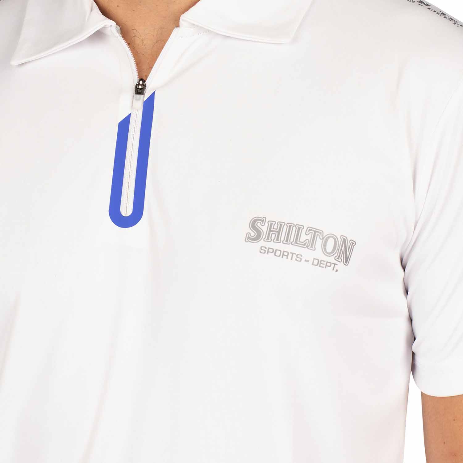 Zipped sports polo shirt