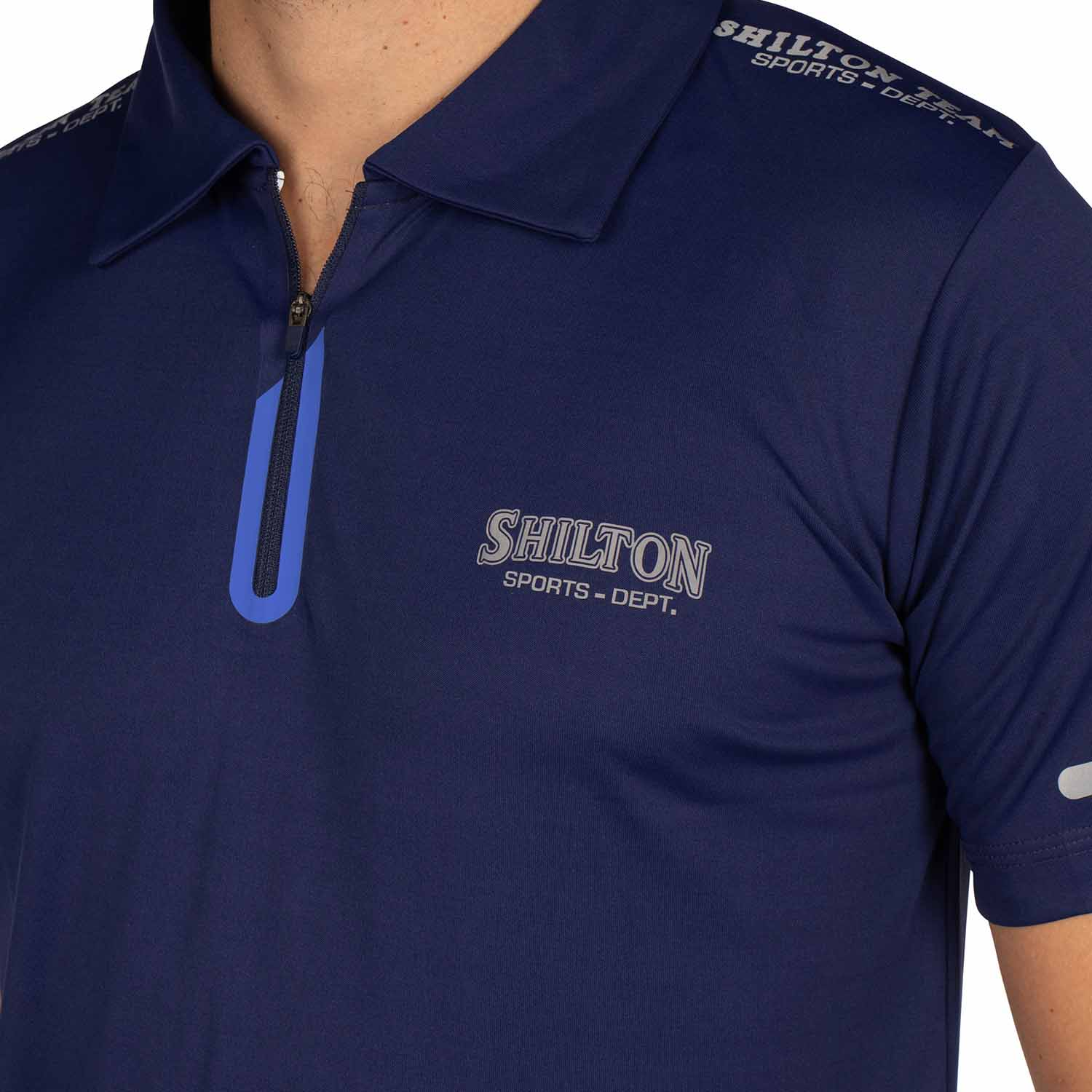 Zipped sports polo shirt