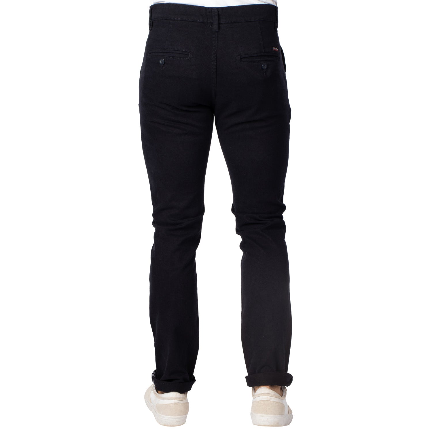 Unity Navy herringbone pant - back view - Shilton
