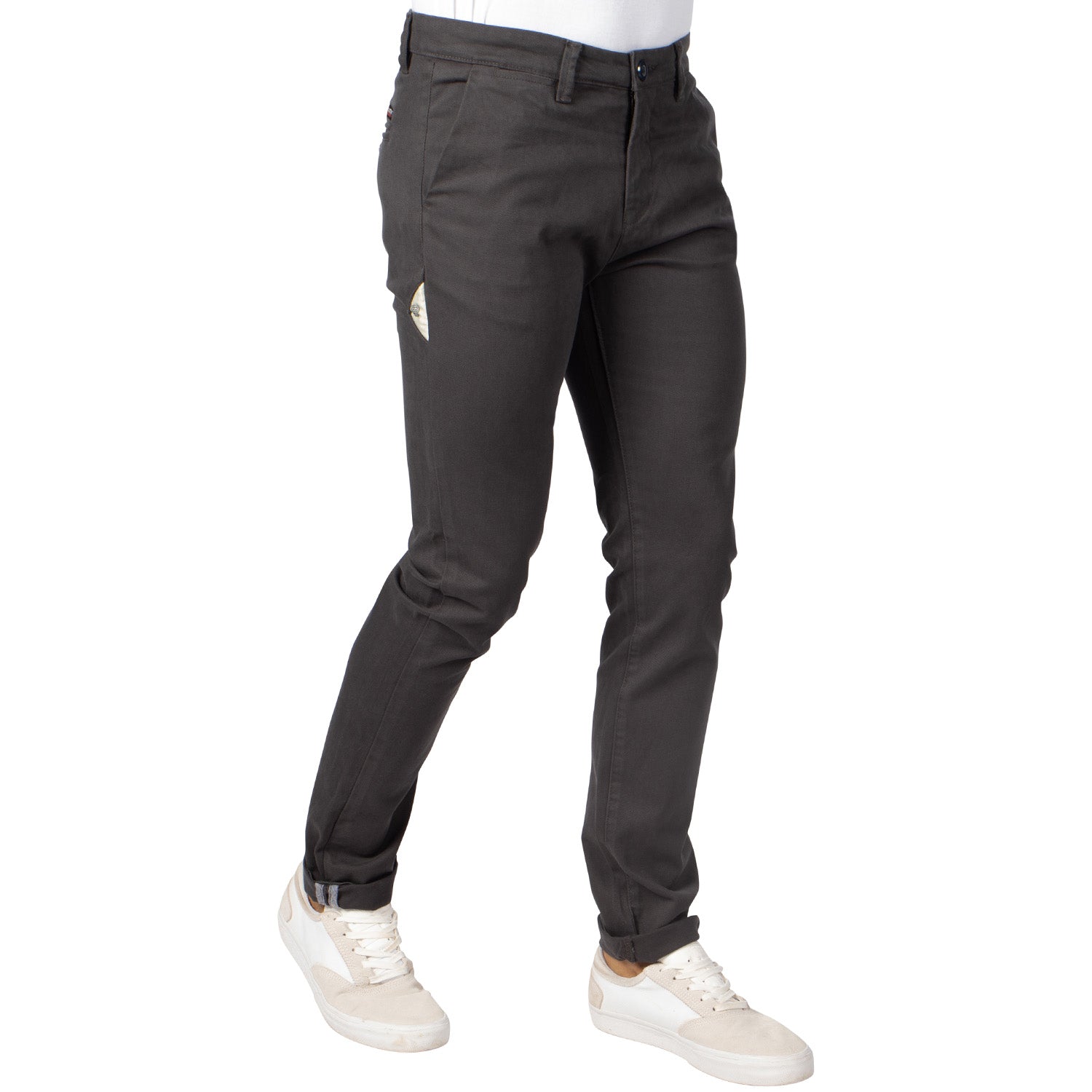 Grey unity herringbone pant - back view - Shilton