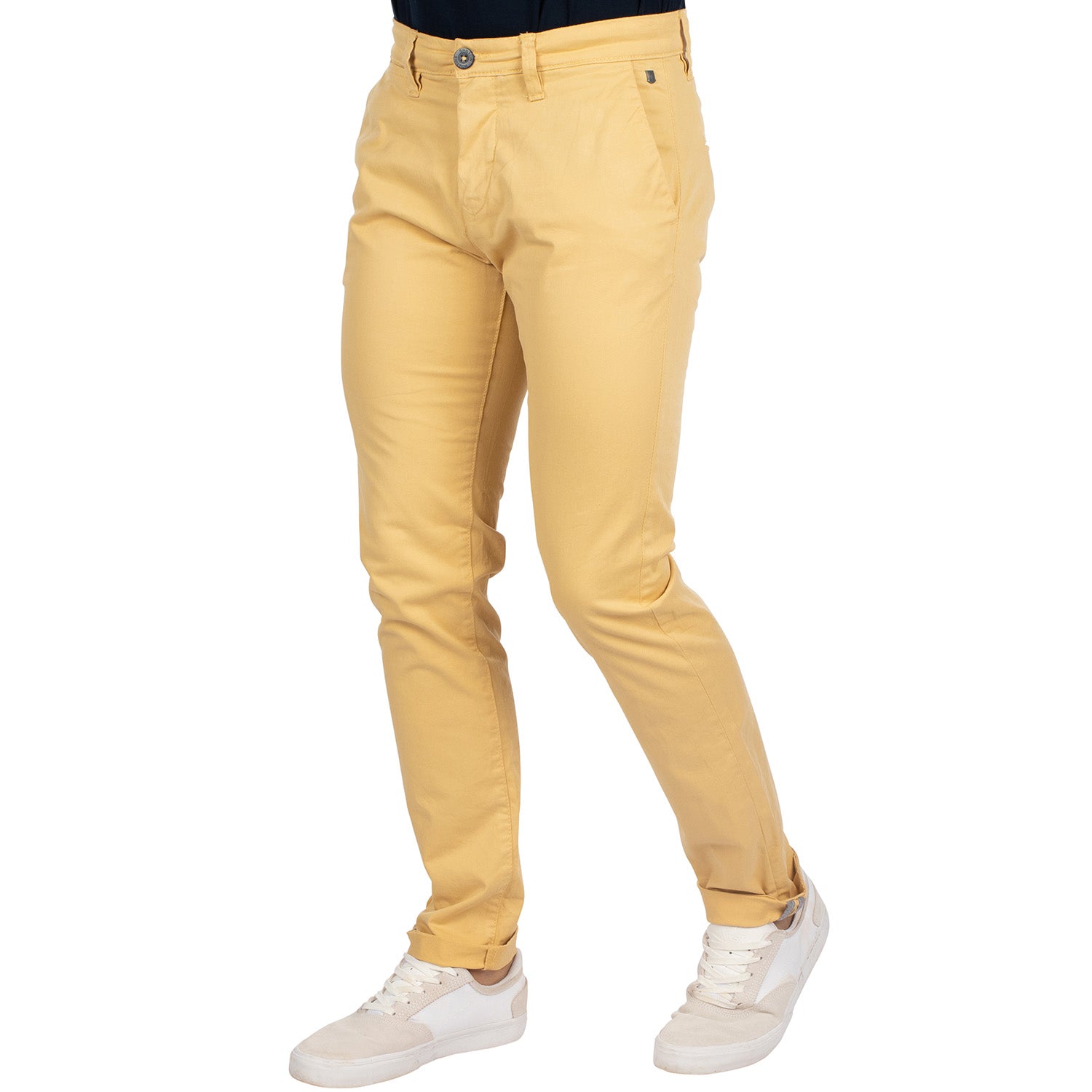 Basic Chino Pants Beige - back view - Shilton