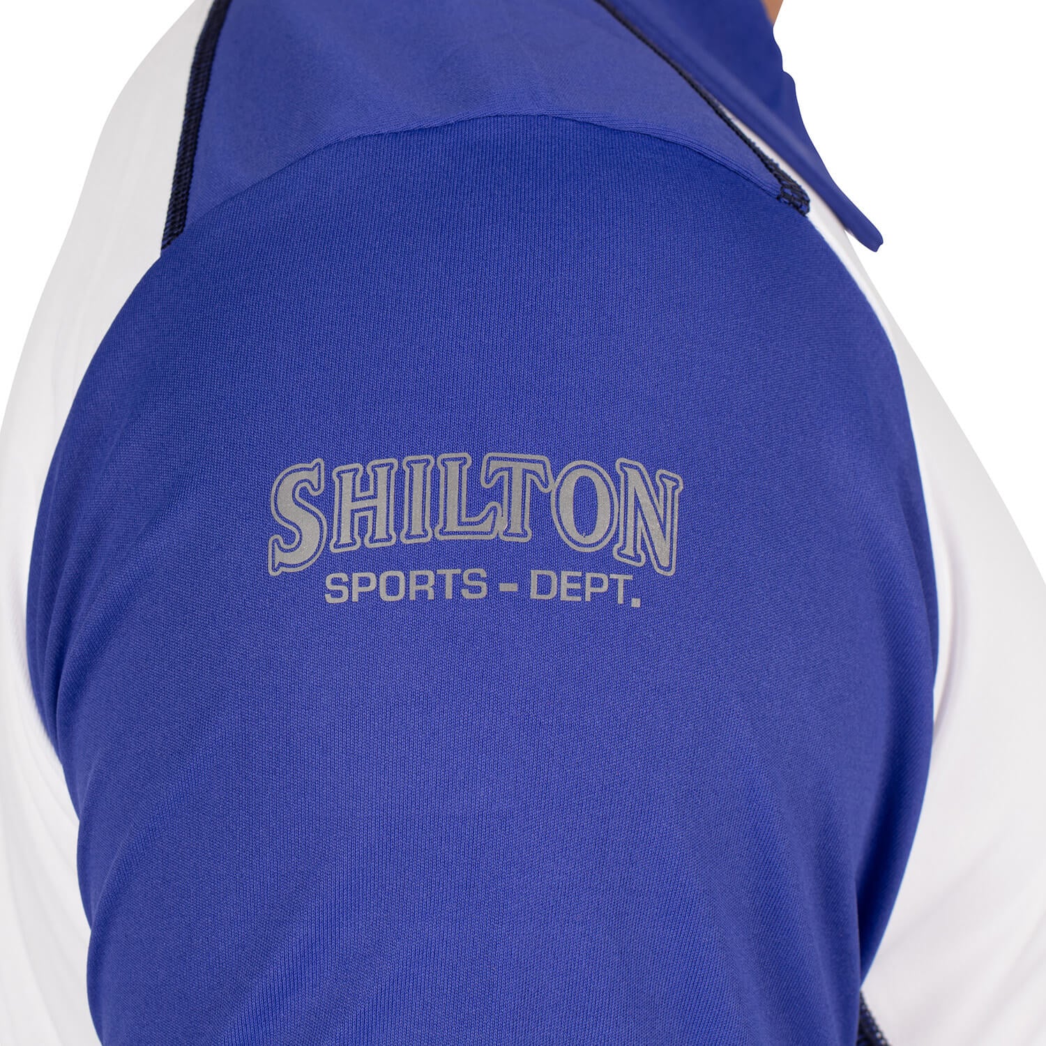 Two-tone zip-up sports polo shirt