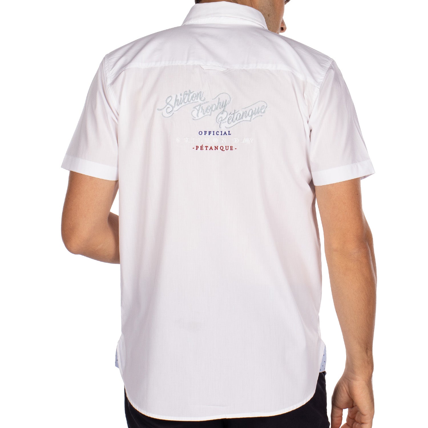 Petanque trophy shirt White - back view - Shilton