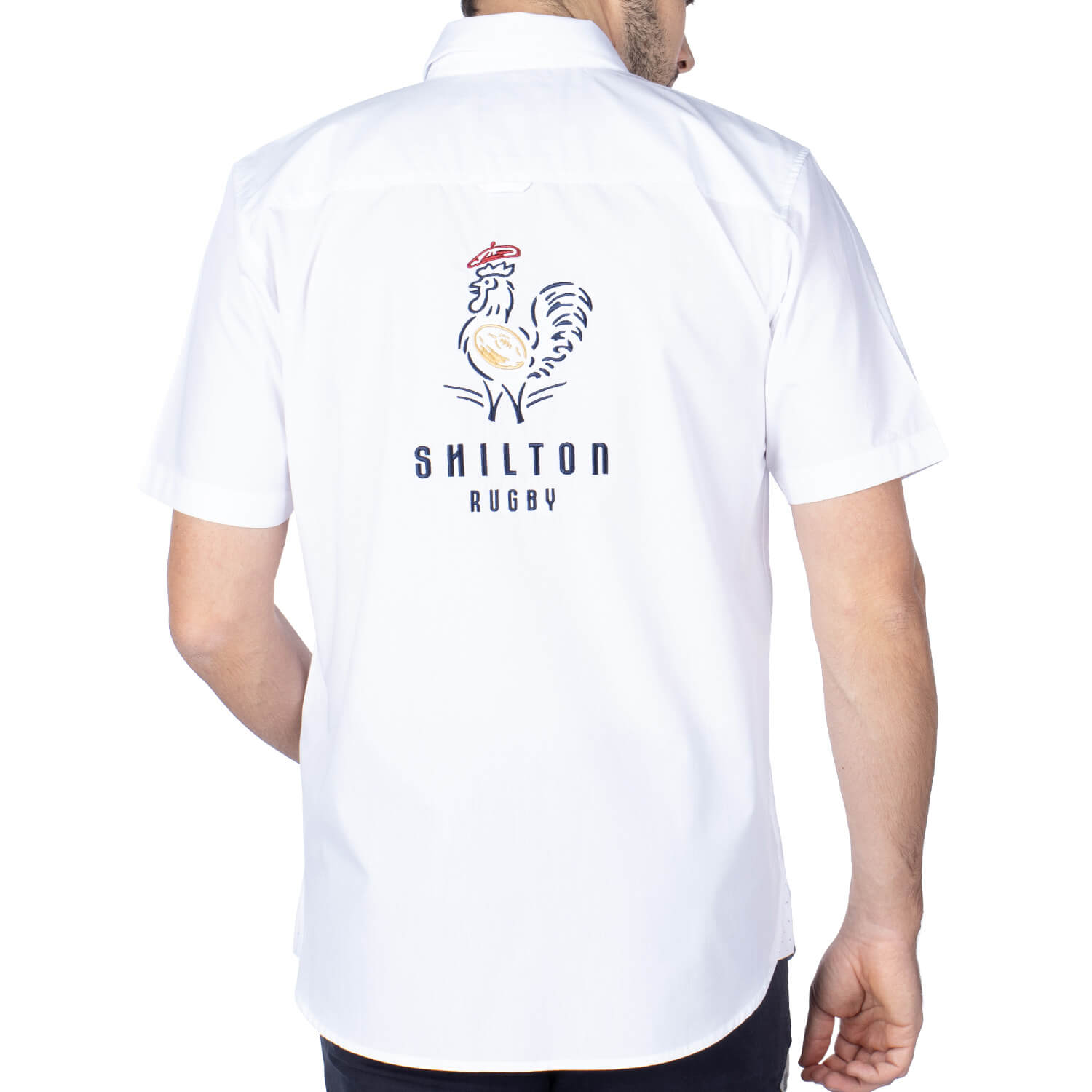 France rugby shirt White - back view - Shilton