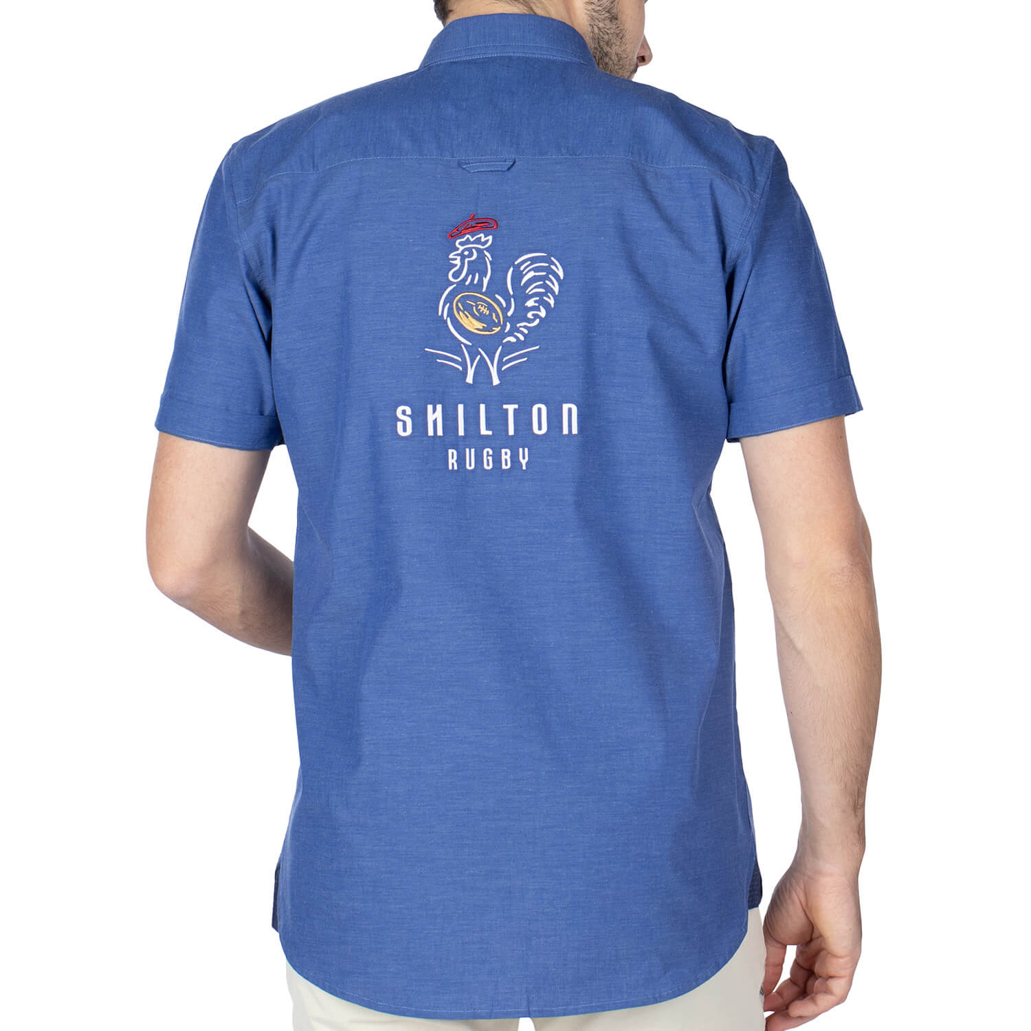 France rugby Navy shirt - back view - Shilton