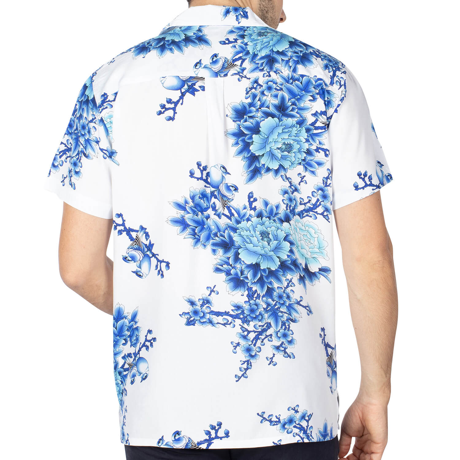 Fancy summer shirt White - back view - Shilton